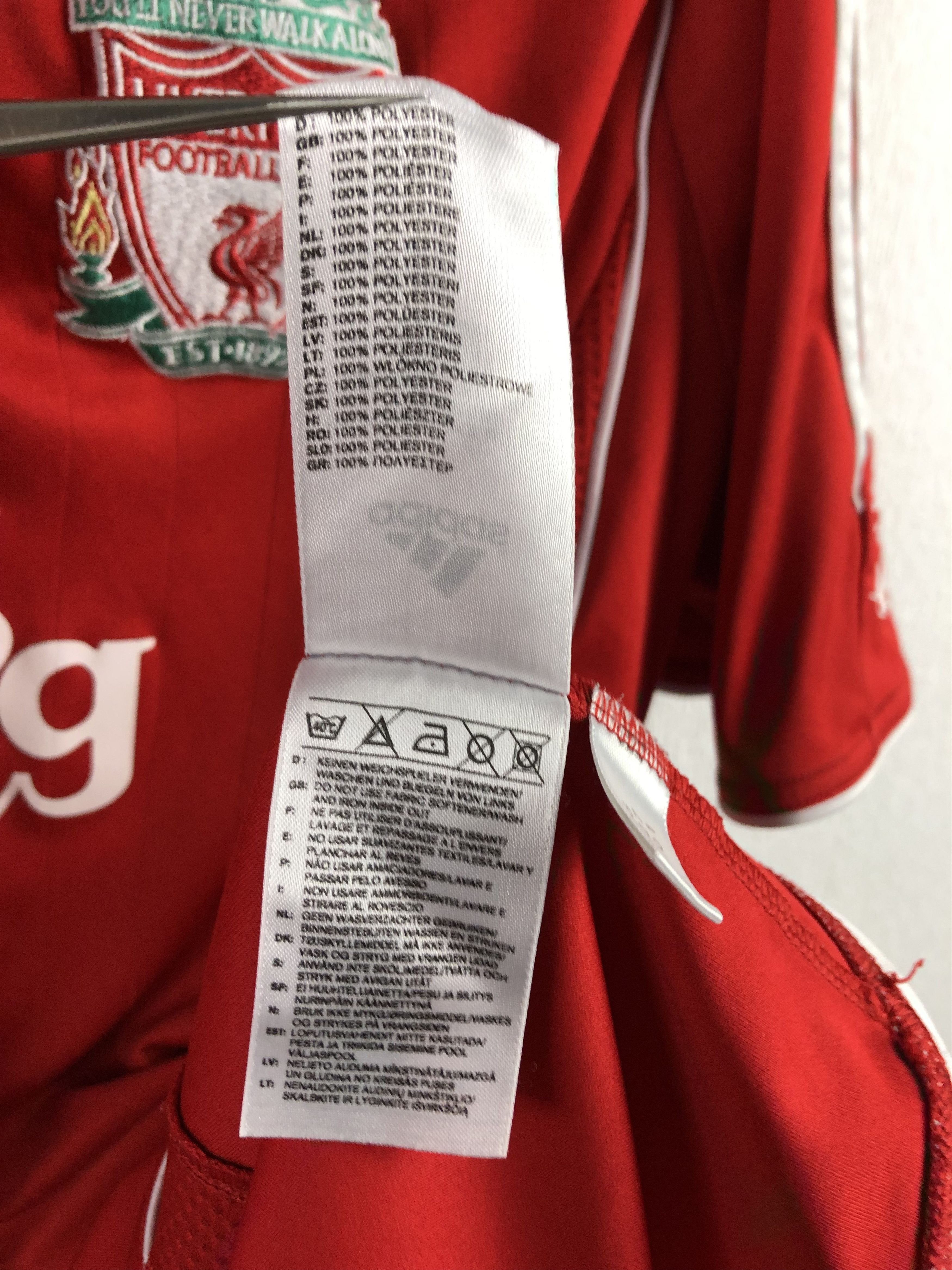 Adidas Liverpool shirt 2006 Soccer #14 Alonso Adidas Jersey Size US L / EU 52-54 / 3 - 11 Thumbnail