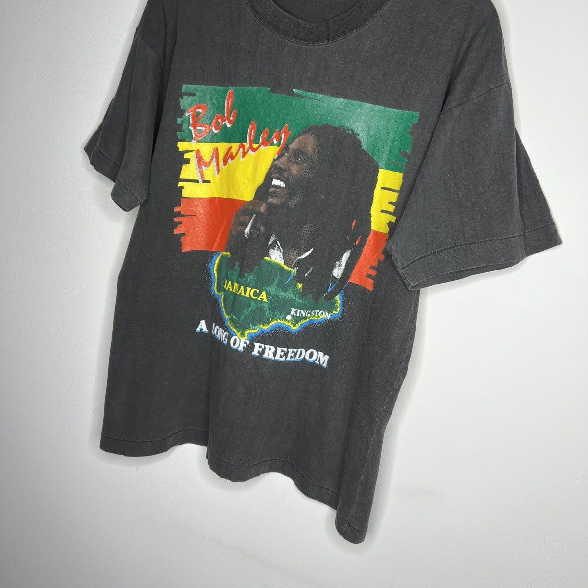 Bob Marley × Rap Tees × Vintage Vintage 90s Bob Marley Jamaica Rap Tee eminem jayz 50cent Size US M / EU 48-50 / 2 - 2 Thumbnail