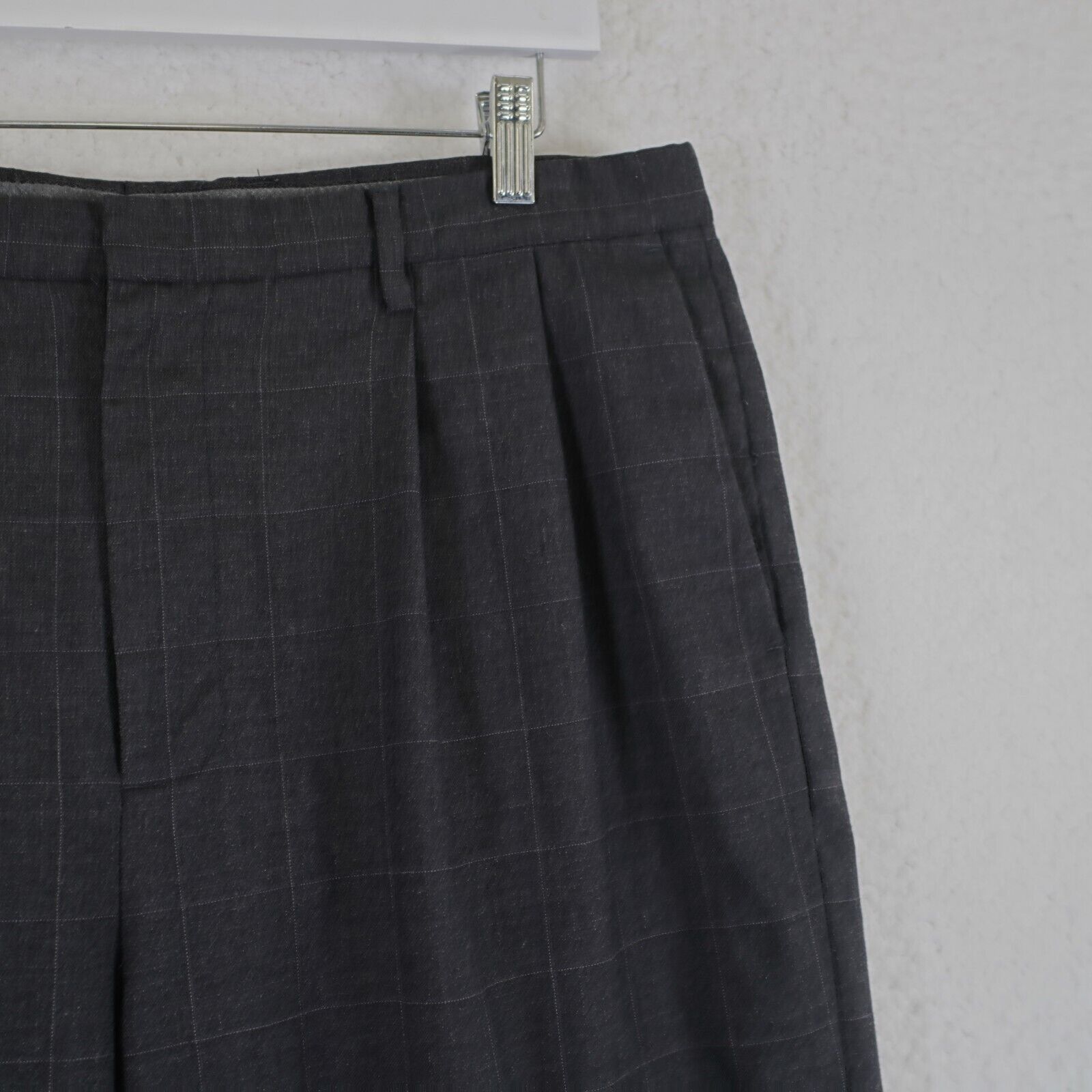 Nautica Nautica Rigger Classic Fit Wool Gray Windowpane Dress Pants Size 36R - 2 Thumbnail