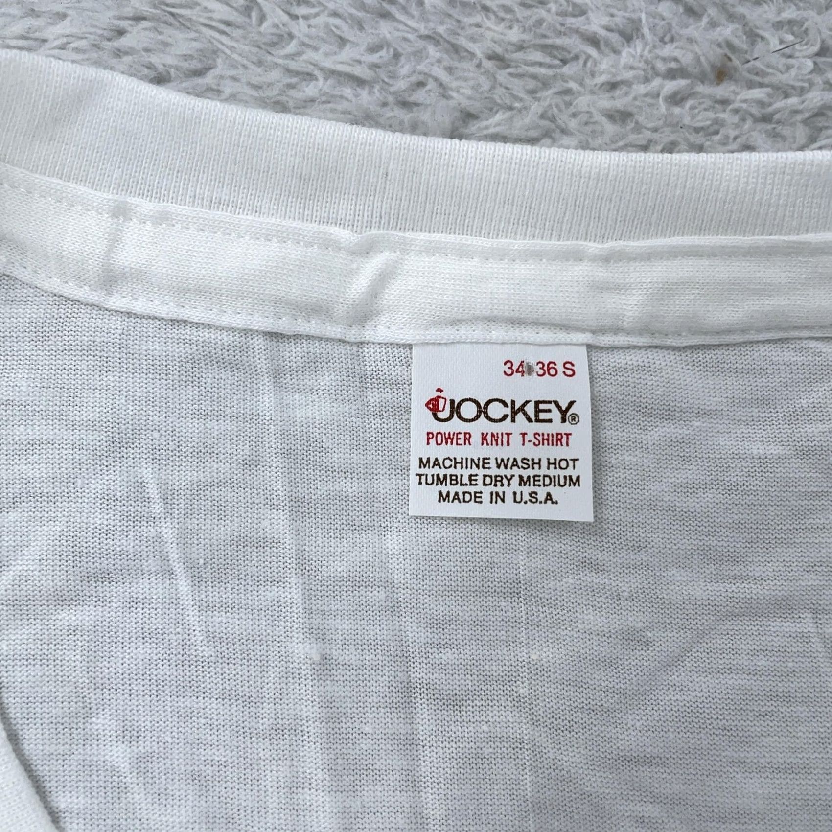 Jockey VINTAGE Jockey Power Knit V-Neck Shirt Mens XS White Undershirt Blank Tee Made in USA Size US XS / EU 42 / 0 - 8 Thumbnail