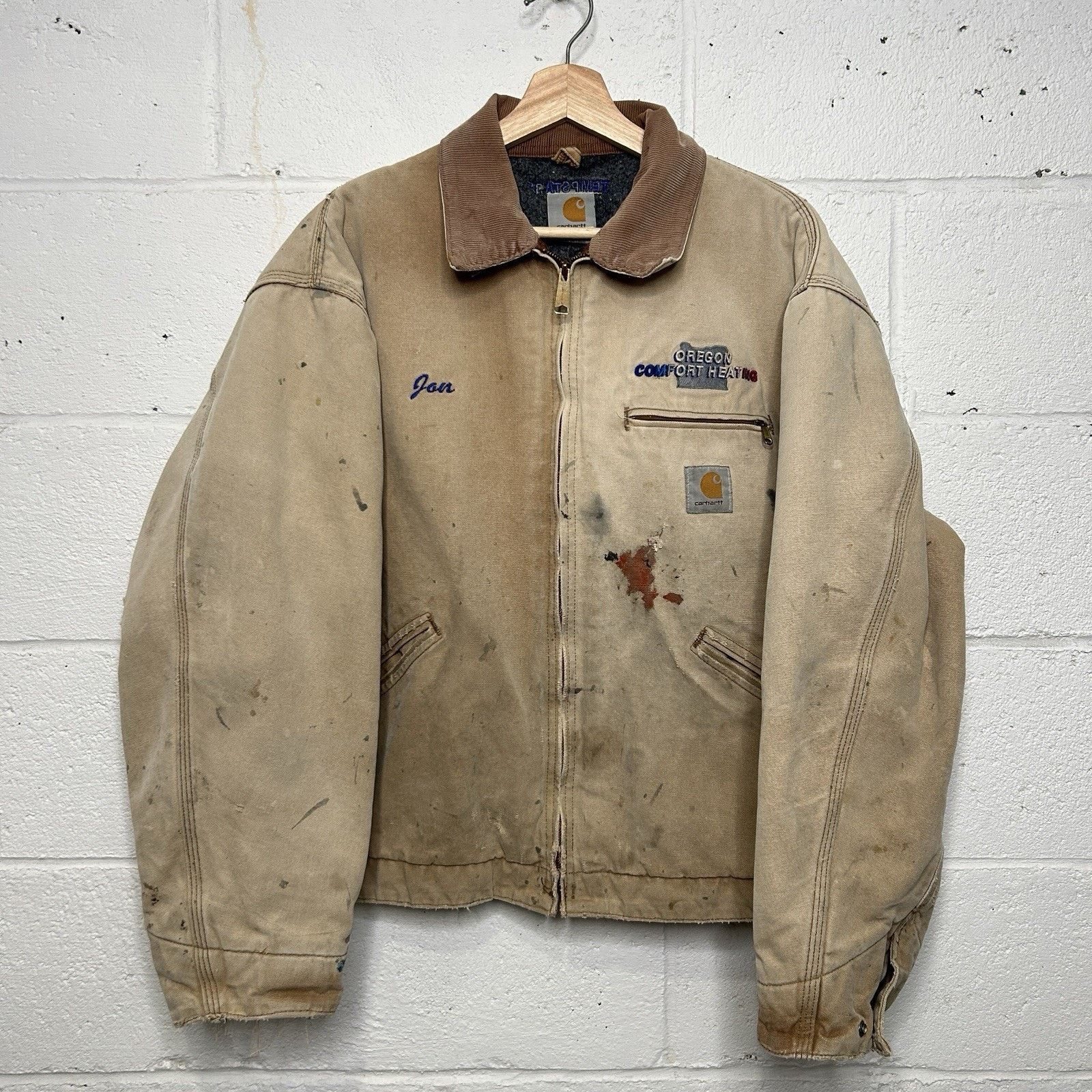 Carhartt Vintage Carhartt Blanket-Lined Detroit Jacket “Brown” J01 Size US XL / EU 56 / 4 - 1 Thumbnail