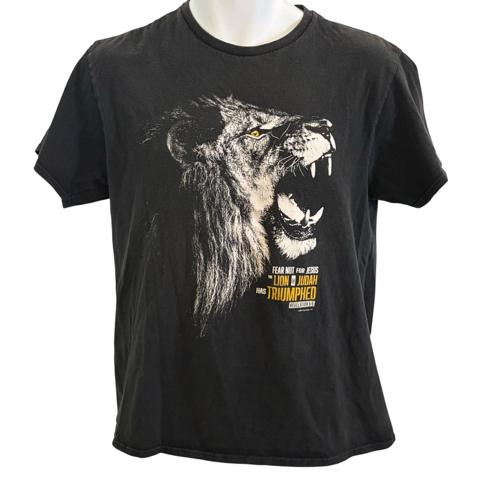 Gildan Vintage Jesus Religious Black T-Shirt. Size Medium Size US M / EU 48-50 / 2 - 1 Thumbnail