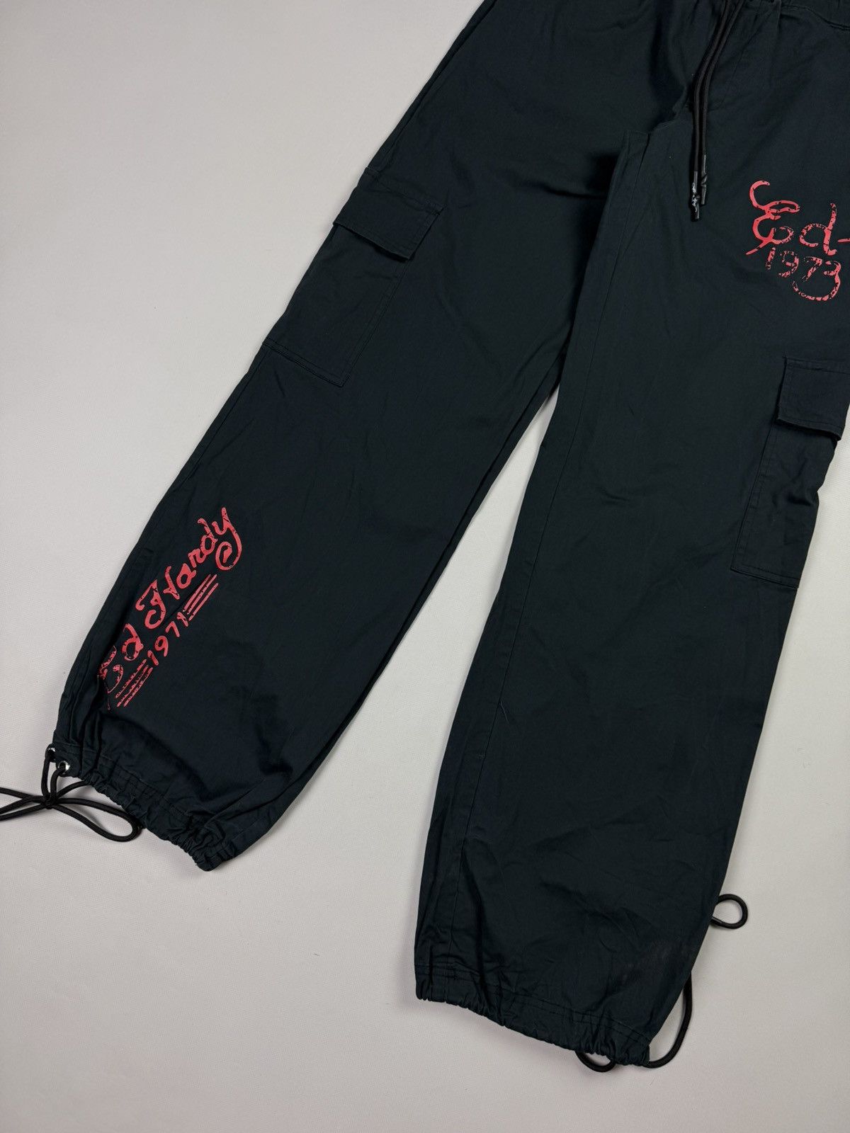 Ed Hardy Ed Hardy Urban Cargo Graphic Print Y2K Parachute Pants Size 28" / US 6 / IT 42 - 5 Thumbnail