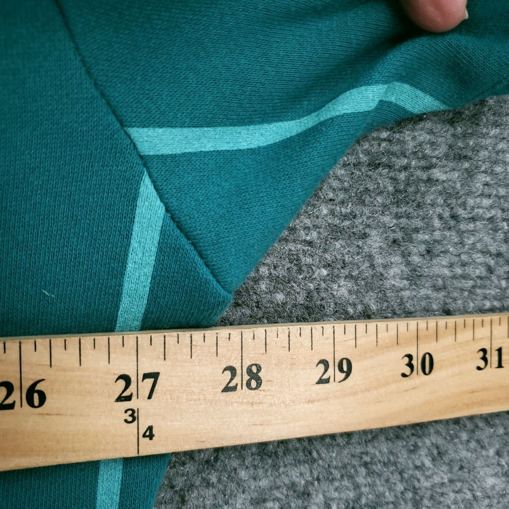 Pacsun PacSun Sweatshirt Womens M/L Teal Green Hawaii Varsity Oversized V Neck Striped Size M / US 6-8 / IT 42-44 - 6 Thumbnail
