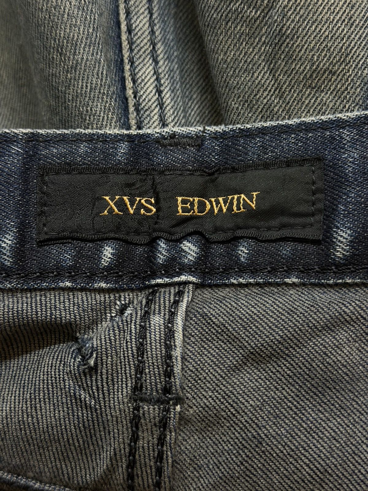 Edwin Vintage 90s Edwin XV Blue Faded Whisker Regular Straight Fit Size US 33 - 6 Thumbnail