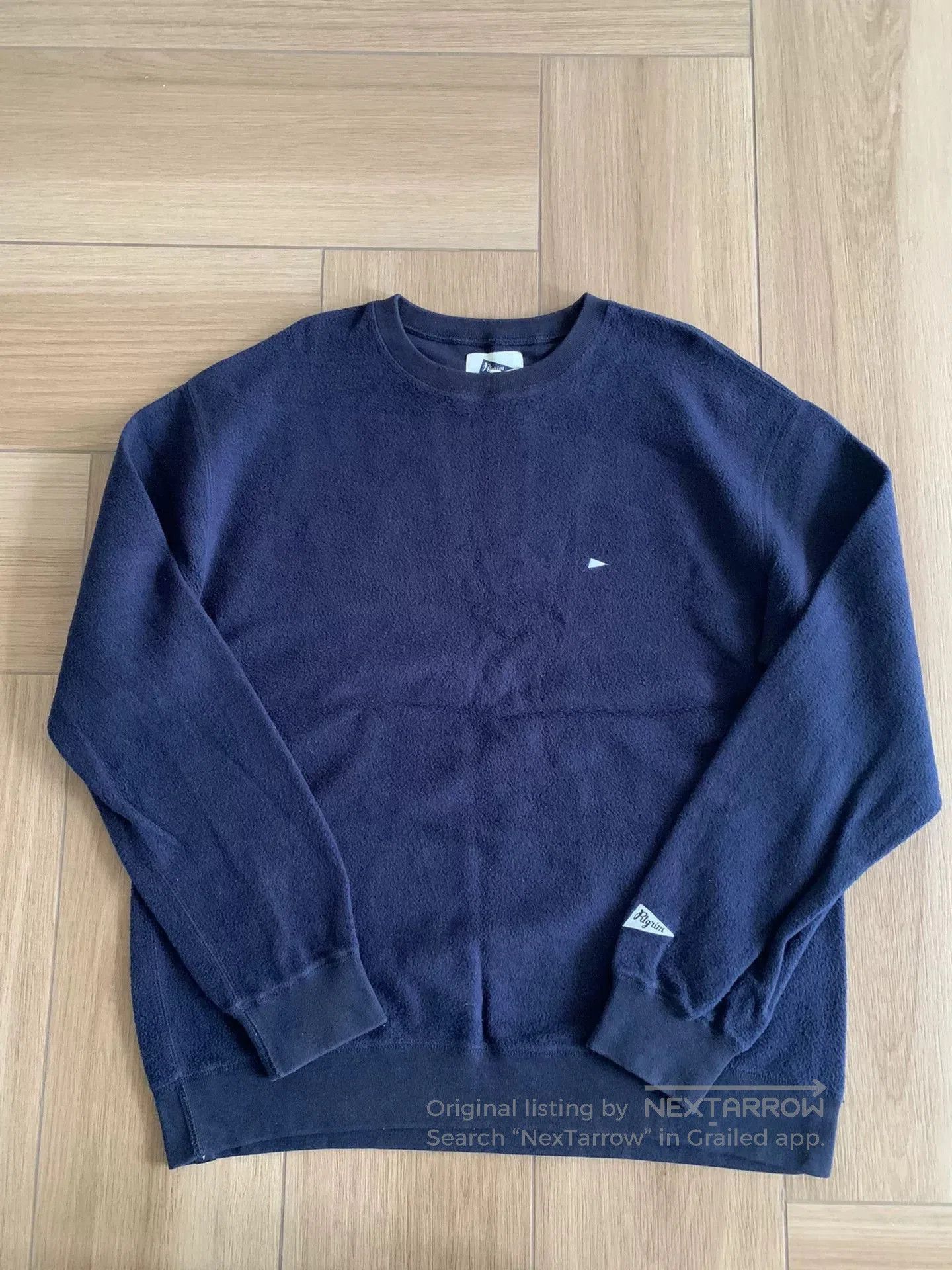 Pilgrim Surf + Supply navy fleece sweatshirt for men. Size US L / EU 52-54 / 3 - 1 Thumbnail