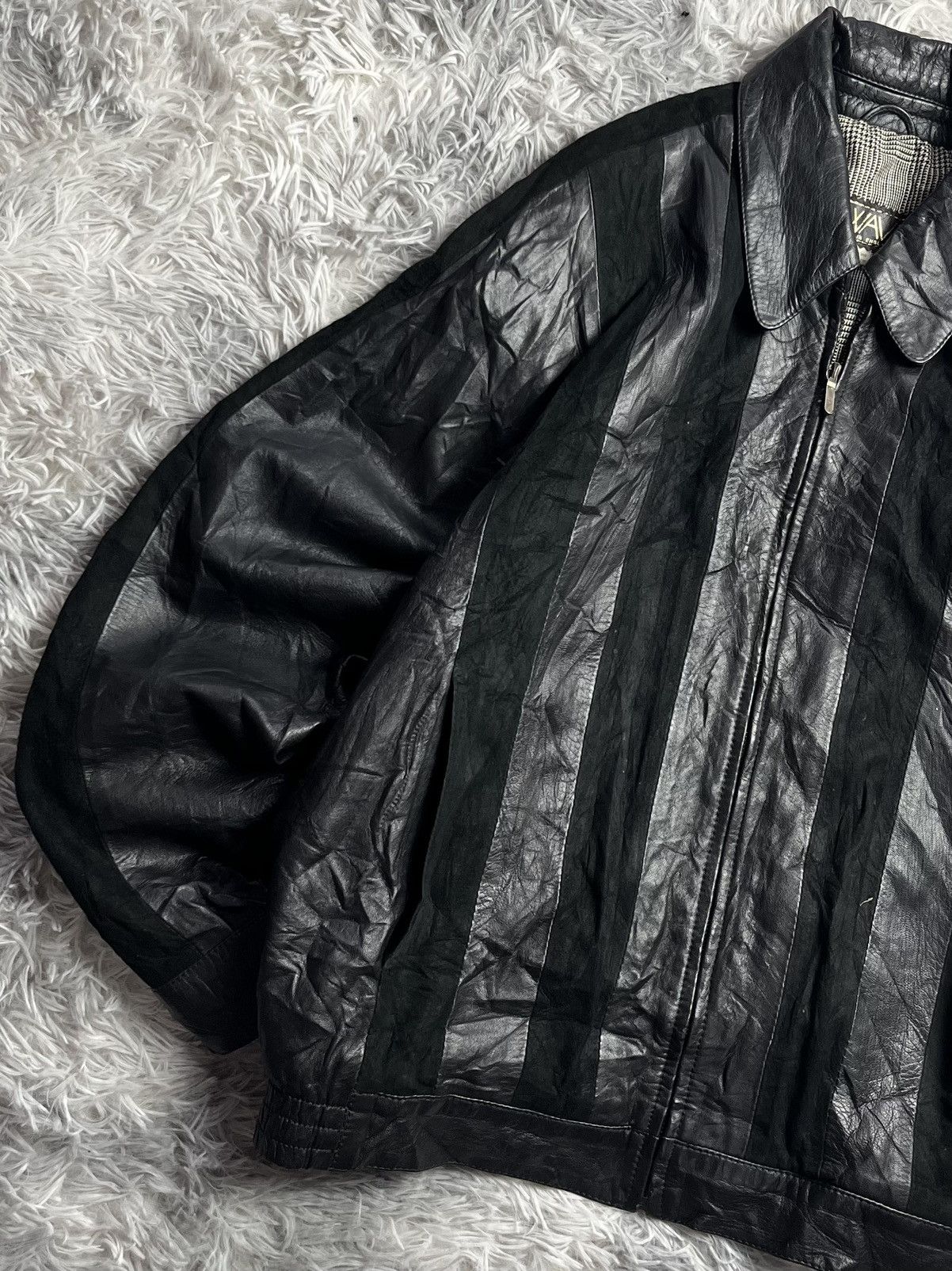 Vintage Vintage 90s SWAVA Leather Jacket Size US M / EU 48-50 / 2 - 2 Thumbnail