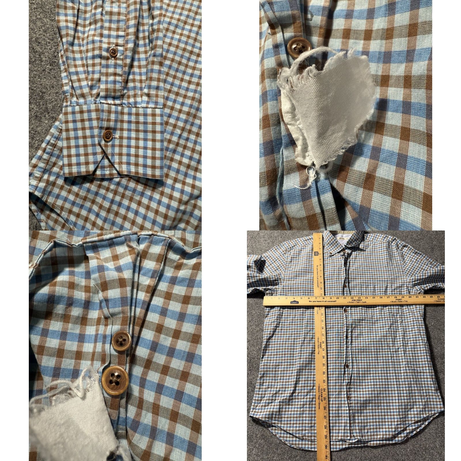 Vintage Maurizio Baldassari Shirt Mens XL Blue Plaid Button Down Italy Shirt Size US XL / EU 56 / 4 - 8 Thumbnail