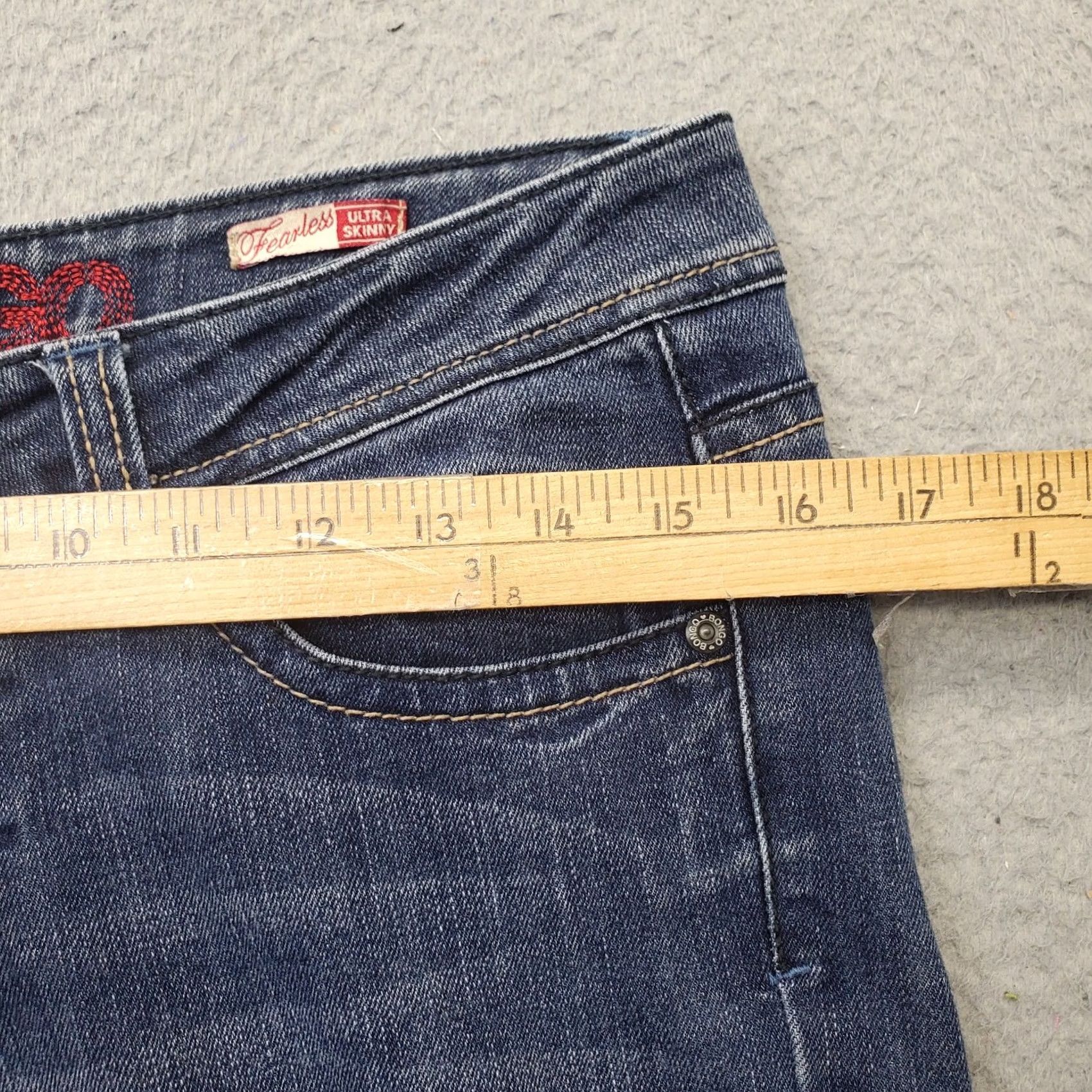 Vintage Bongo Jeans Womens 7 Blue Denim Faded Stretch Streetwear Ultra Skinny Researchers? Size 28" / US 6 / IT 42 - 6 Thumbnail