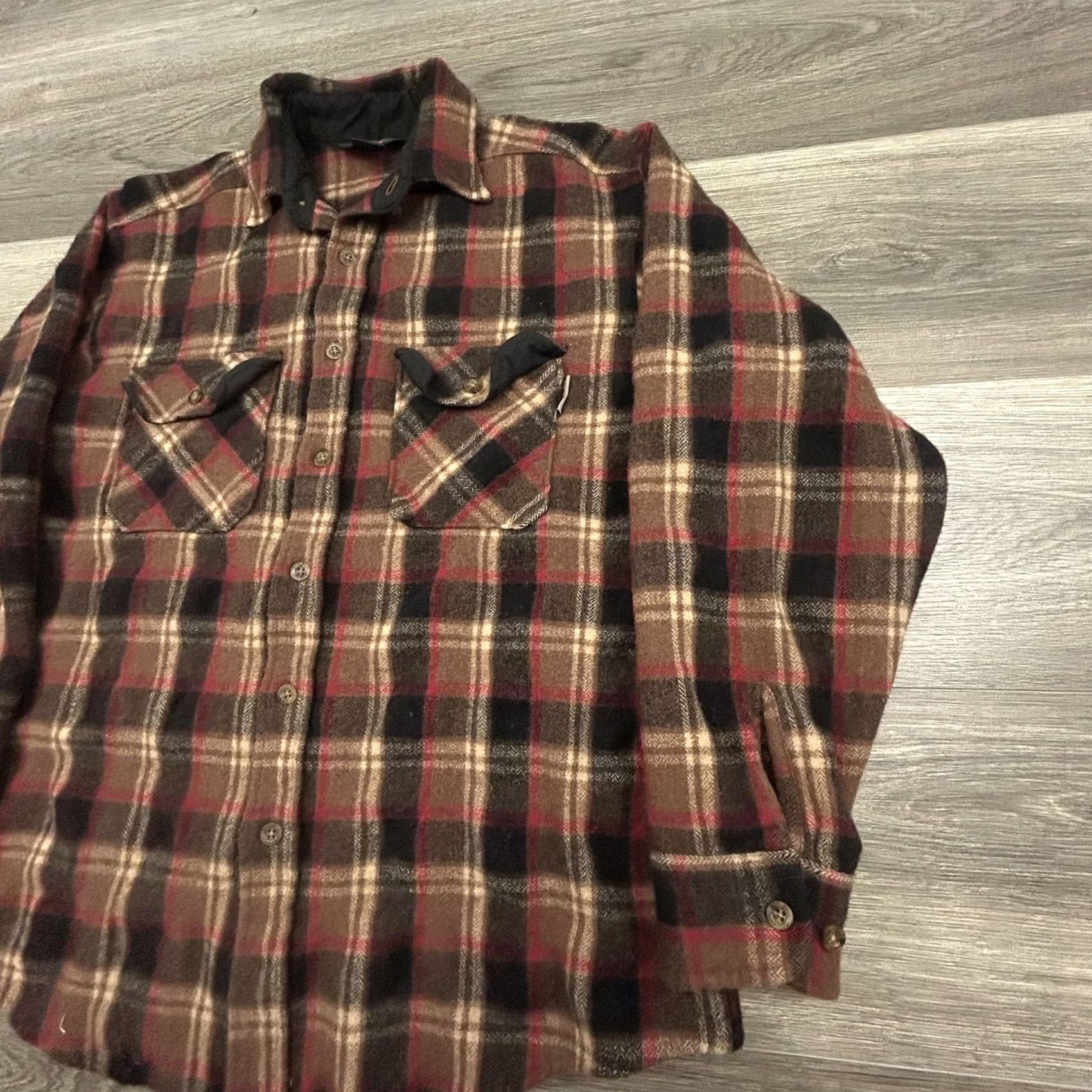 Vintage VINTAGE Woolrich Flannel Shirt Mens M Brown Red Plaid Button Up Wool 90s Size US M / EU 48-50 / 2 - 4 Thumbnail