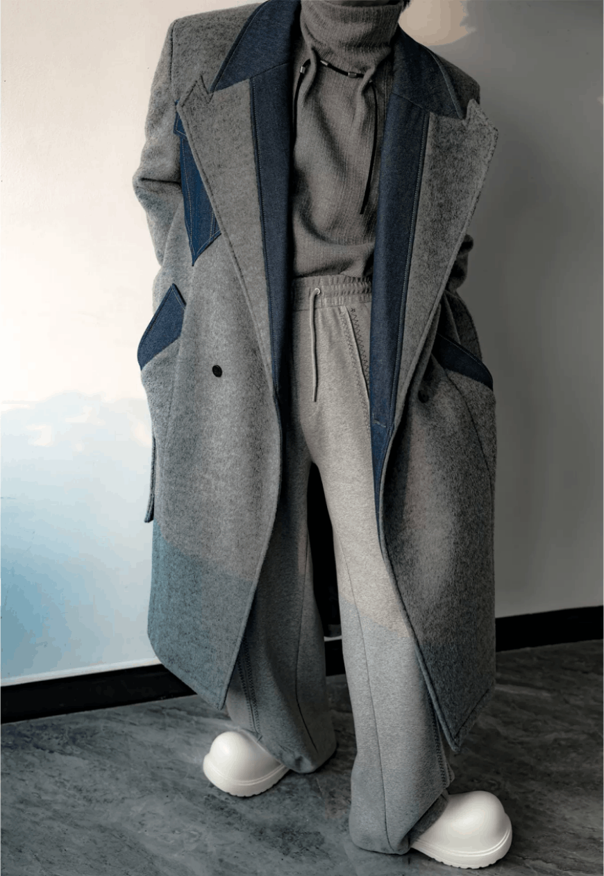 Other Men’s Warm denim patchwork high-end coat Size US M / EU 48-50 / 2 - 4 Thumbnail