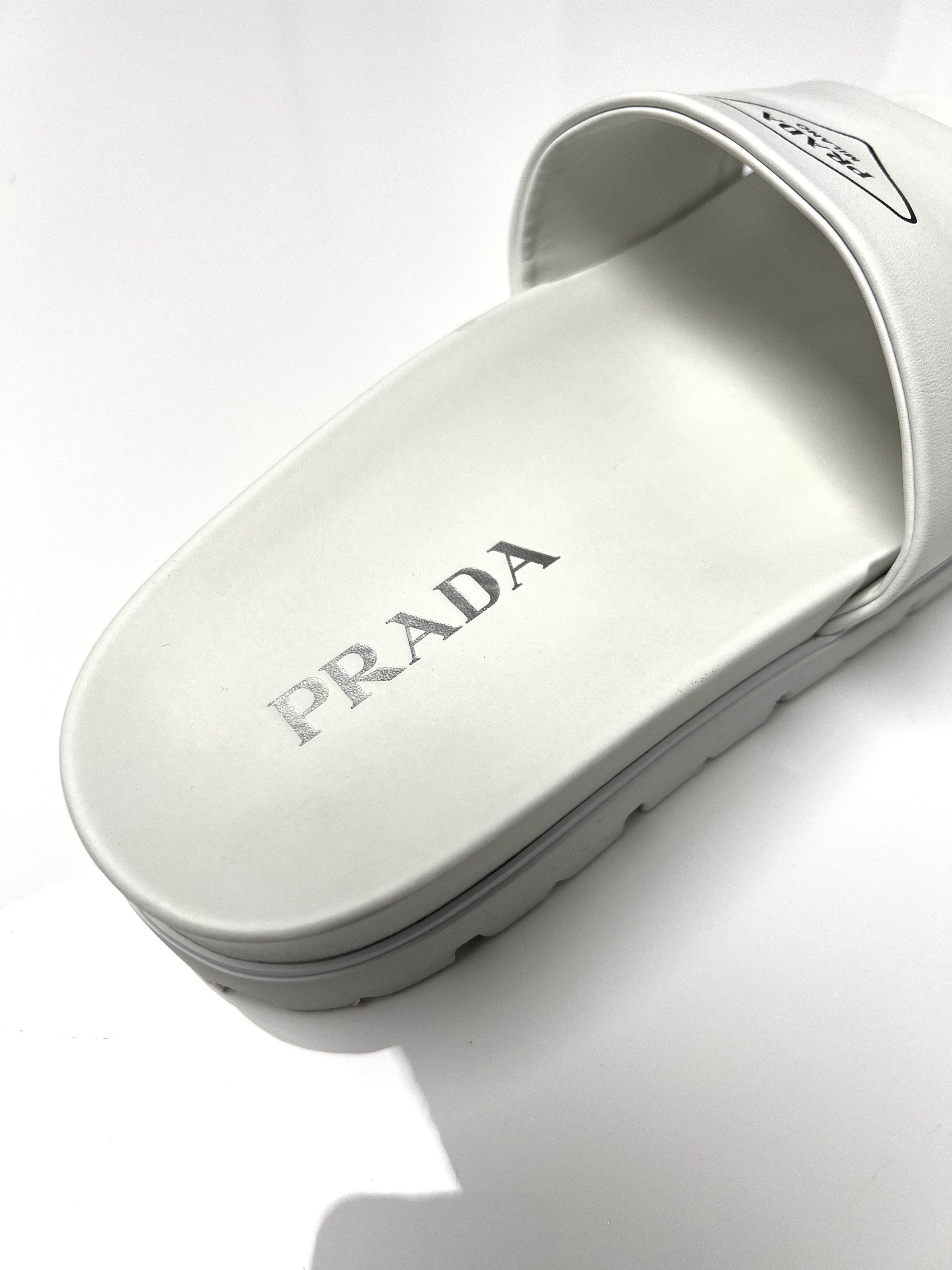 Prada PRADA Lug Sole Leather Slides / Sandals Size US 11 / EU 44 - 14 Thumbnail