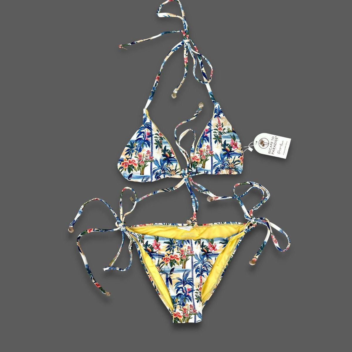 Other Escape to Paradise Womens Positano Sun Strap Bikini Set Sz M Size ONE SIZE - 12 Thumbnail