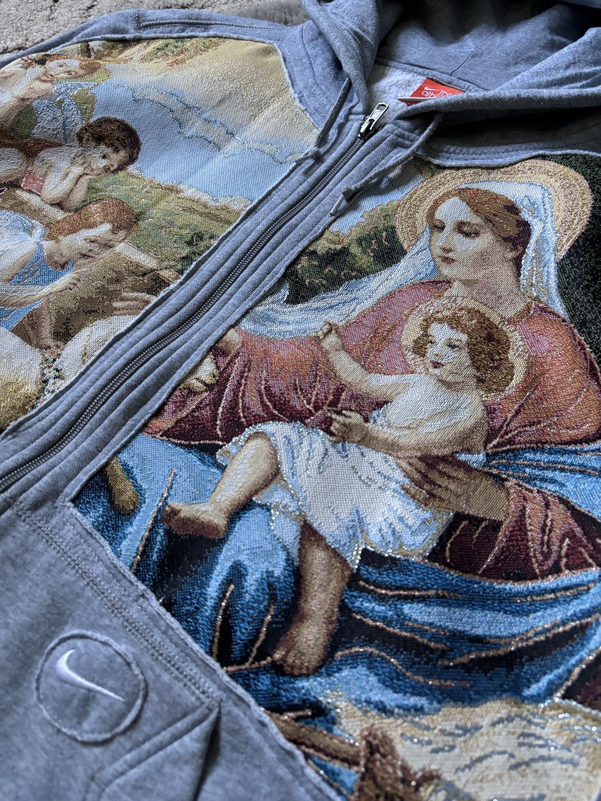 Nike × Vintage Nike reworked zip hoodie Junya Watanabe style Angels print Size US XXL / EU 58 / 5 - 6 Thumbnail