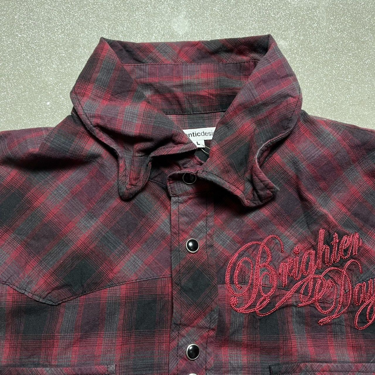 Japanese Brand × semanticdesign Semantic Design Paid Short Sleeve Shirt Size L / US 10 / IT 46 - 3 Thumbnail