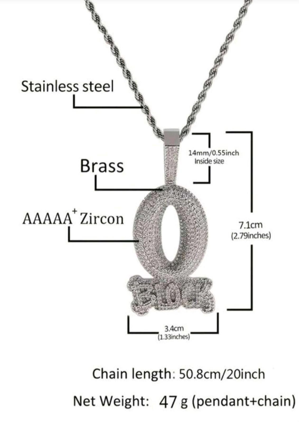 The Unbranded Brand O'Block (Chain)-(Gold)-(Hip Hop)-(New)-(Zirconia)-$45.00 Size ONE SIZE - 7 Thumbnail