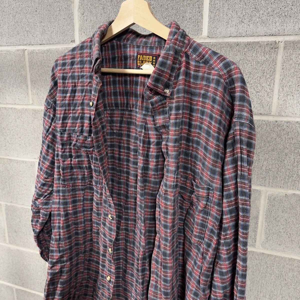 Vintage Faded Plaid Flannel Shirt ERD Grunge Chrome Skater Size US XL / EU 56 / 4 - 3 Thumbnail