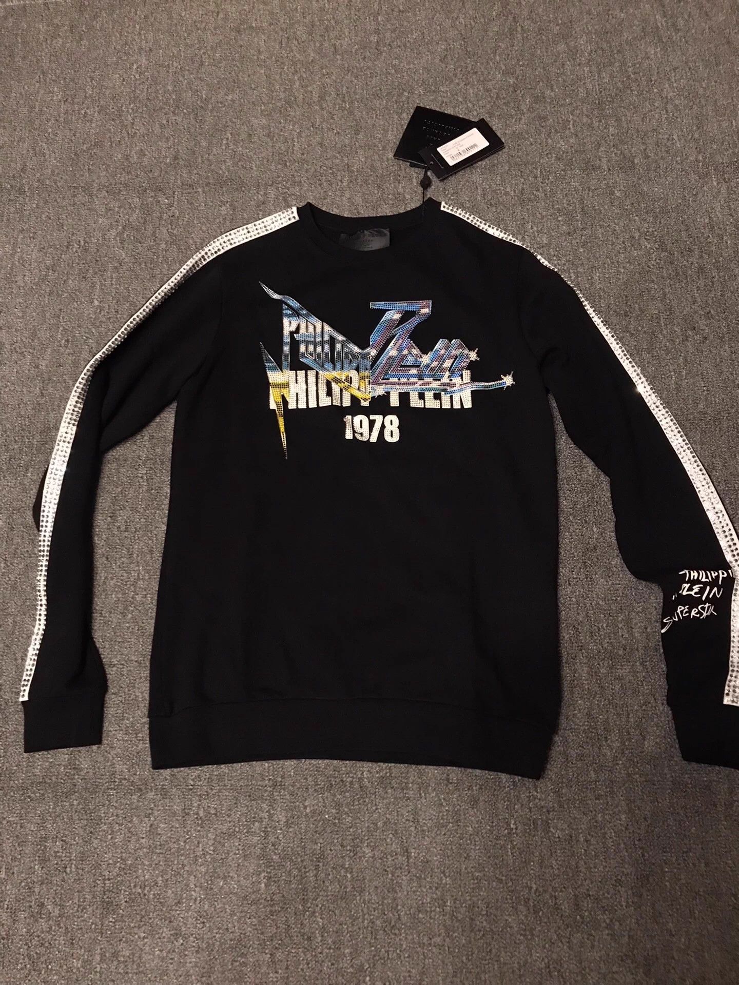 Philipp Plein PP Women's S Front Rhinestone Arm Back City Rock Sweatshirt Size S / US 4 / IT 40 - 3 Thumbnail