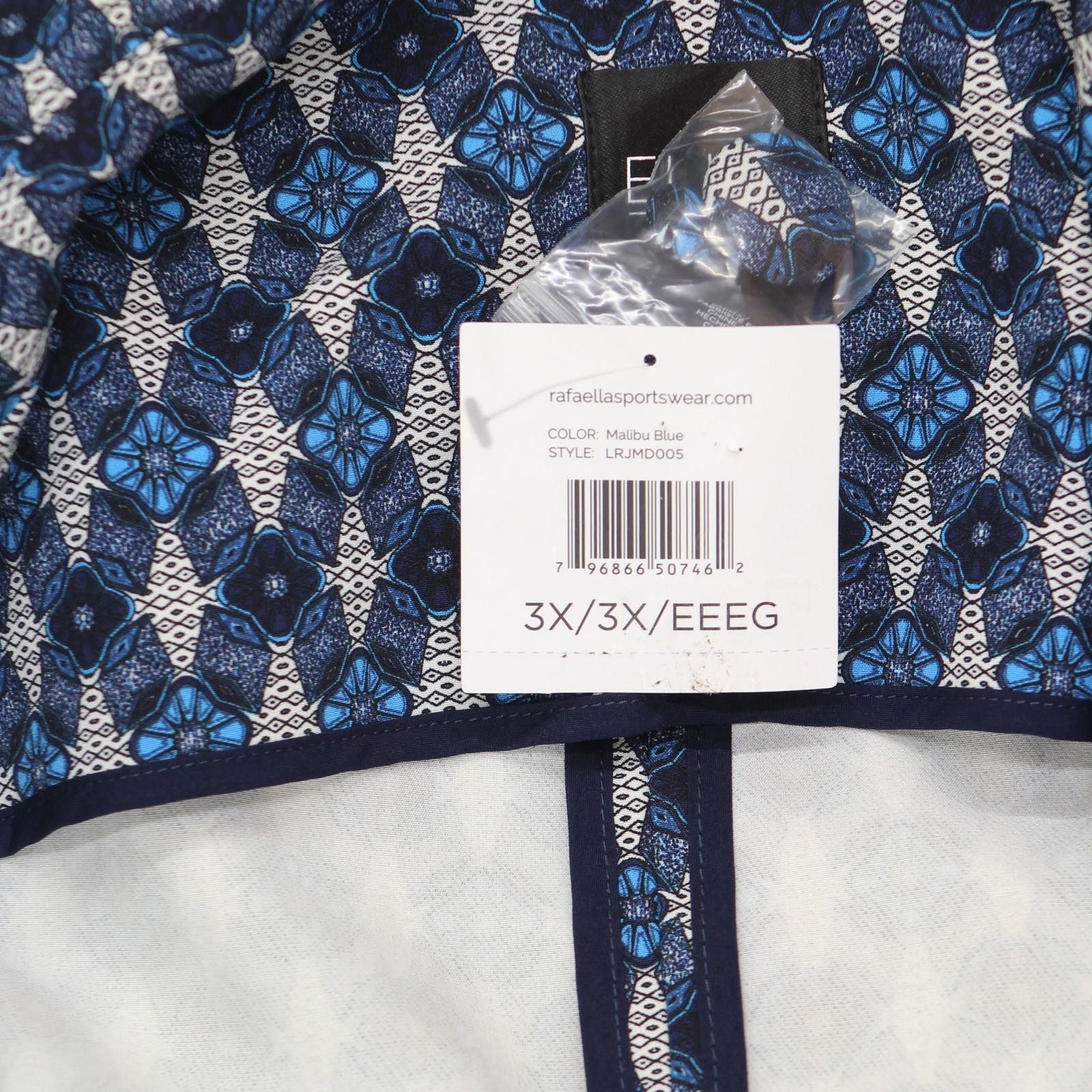 Other Nwt Ella Rafaella Print Button Blazer Jacket Malibu Blue 3x Size 3XL / US 20-22 - 3 Thumbnail