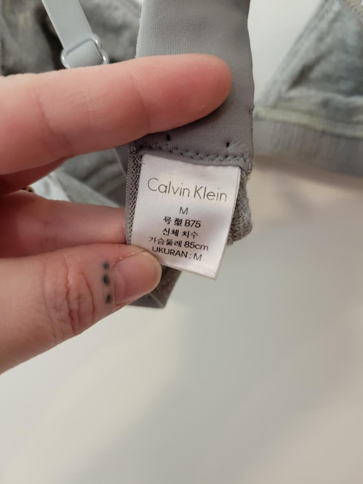 Calvin Klein Calvin Klein Gray Wireless Triangle Bra Size M Size ONE SIZE - 3 Thumbnail