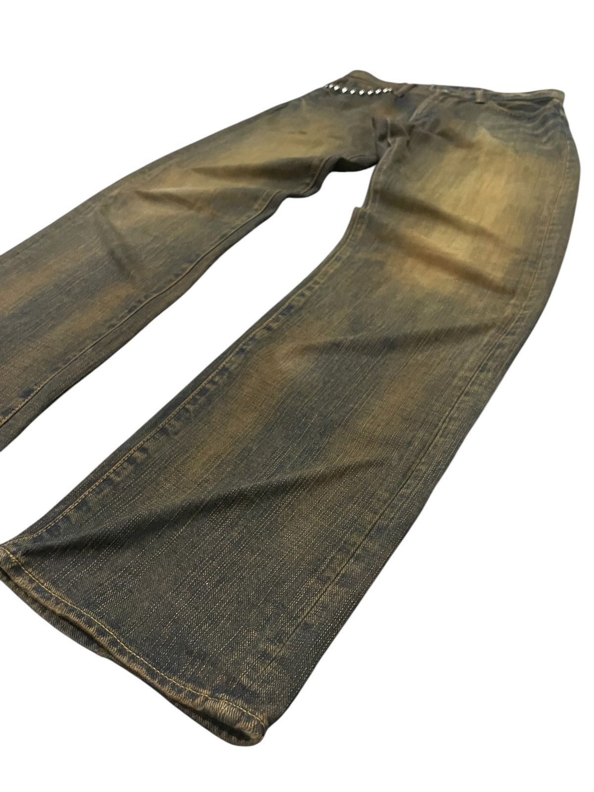 Hysteric Glamour × If Six Was Nine × Le Grande Bleu (L.G.B.) GLHEART Japan Studded Mud Wash Loose Jeans Size US 30 / EU 46 - 13 Thumbnail