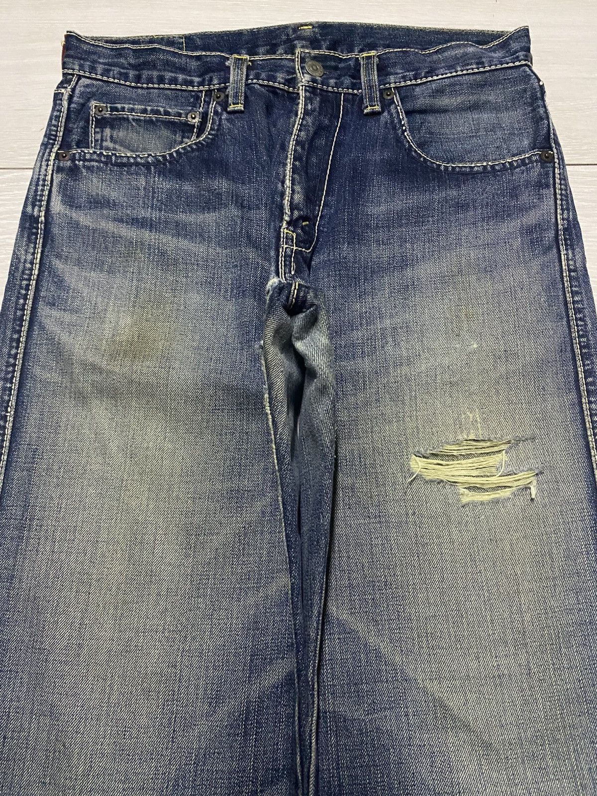 Levi's Vintage Levis 510 Mud Wash Distressed Distressed Baggy Jeans Size US 30 / EU 46 - 3 Thumbnail