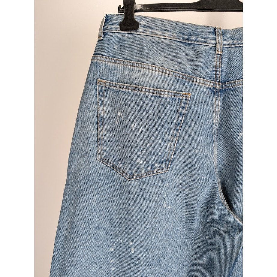 Off-White o1rshd1 Paint Wide Leg Tapered Jeans in Blue Size US 36 / EU 52 - 11 Thumbnail