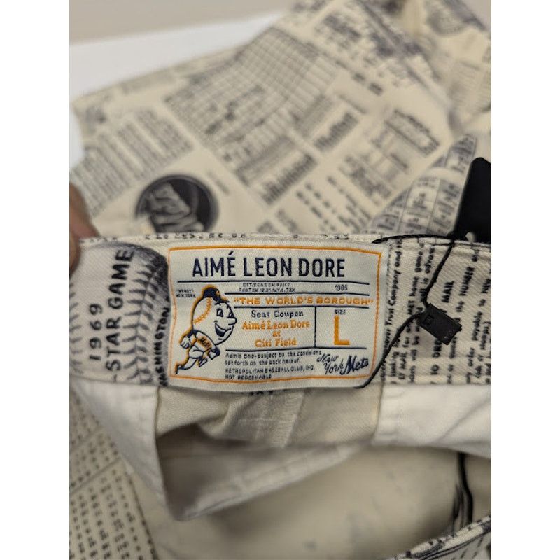 Aime Leon Dore o1rshd1 Mets Printed Chino Pant in Black / White Size US 34 / EU 50 - 21 Thumbnail
