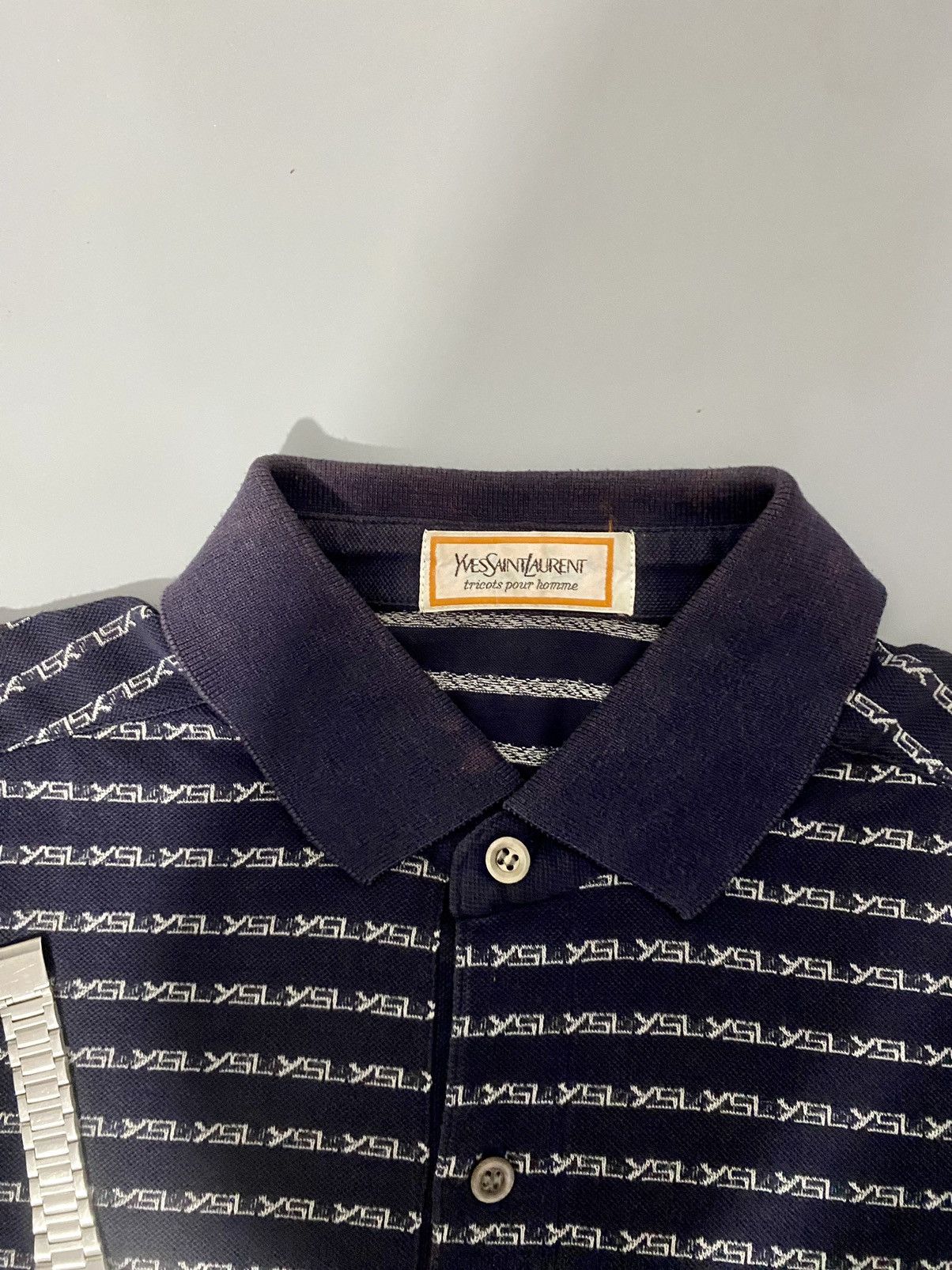 Vintage × Yves Saint Laurent 💥Monogram💥Yves Saint Laurent Polos Size US L / EU 52-54 / 3 - 7 Thumbnail