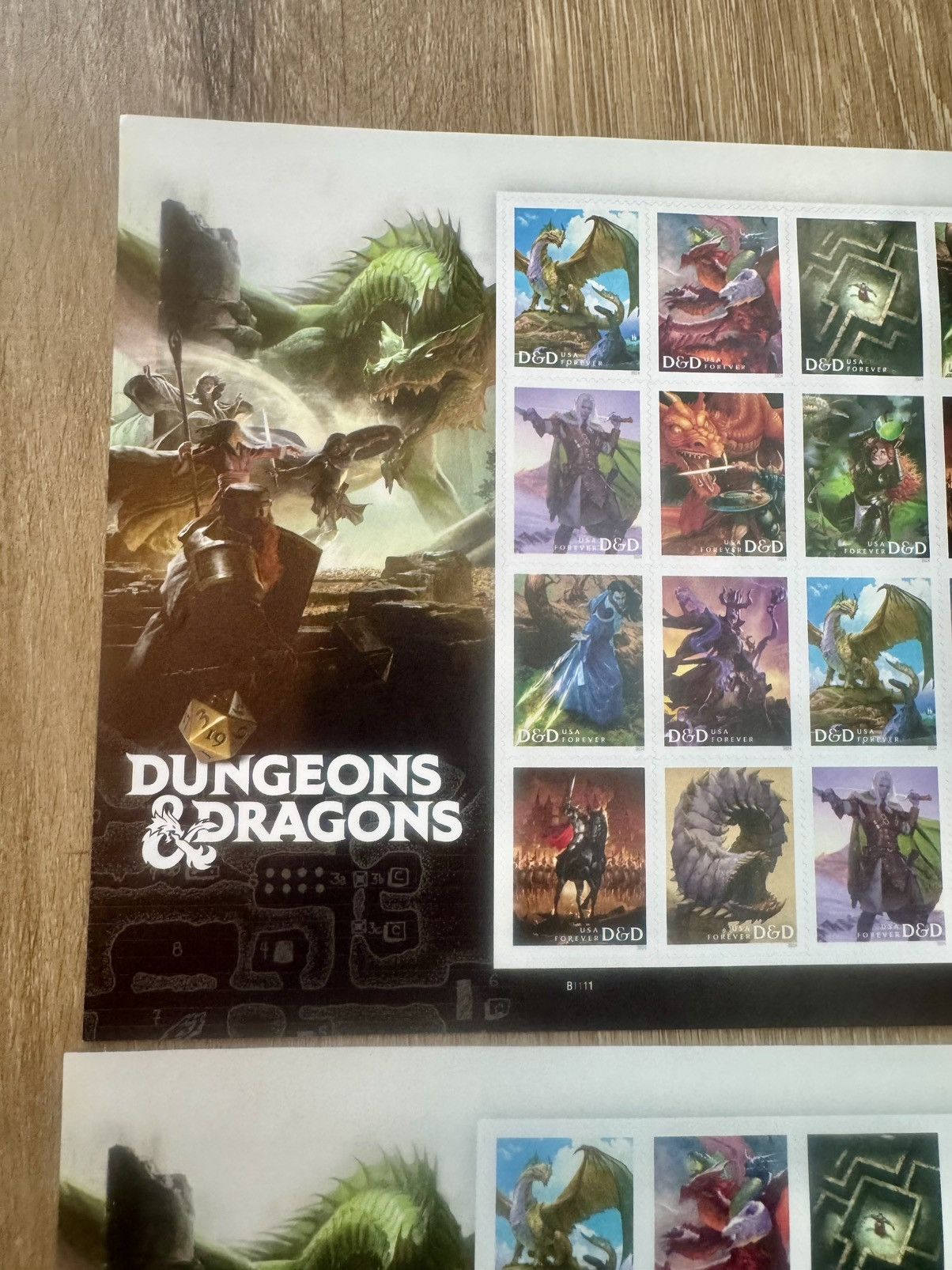 Brain Dead Dungeons & Dragons 2x Collectors Sheets of Stamps (2023) Size ONE SIZE - 3 Thumbnail