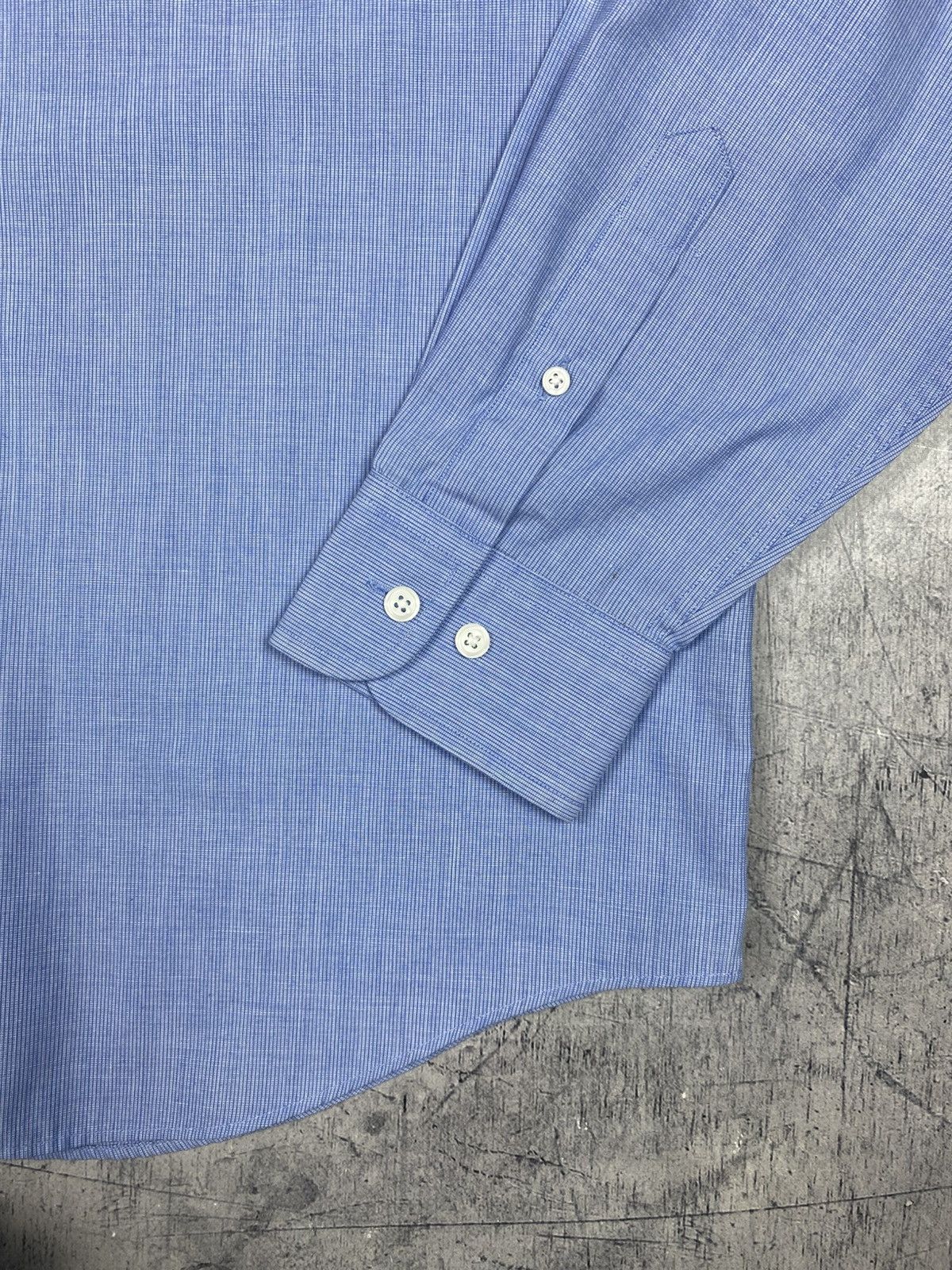 Dior Christian Dior Monsieur Blue Button Down Shirt Size 17 XL Size US XL / EU 56 / 4 - 12 Thumbnail