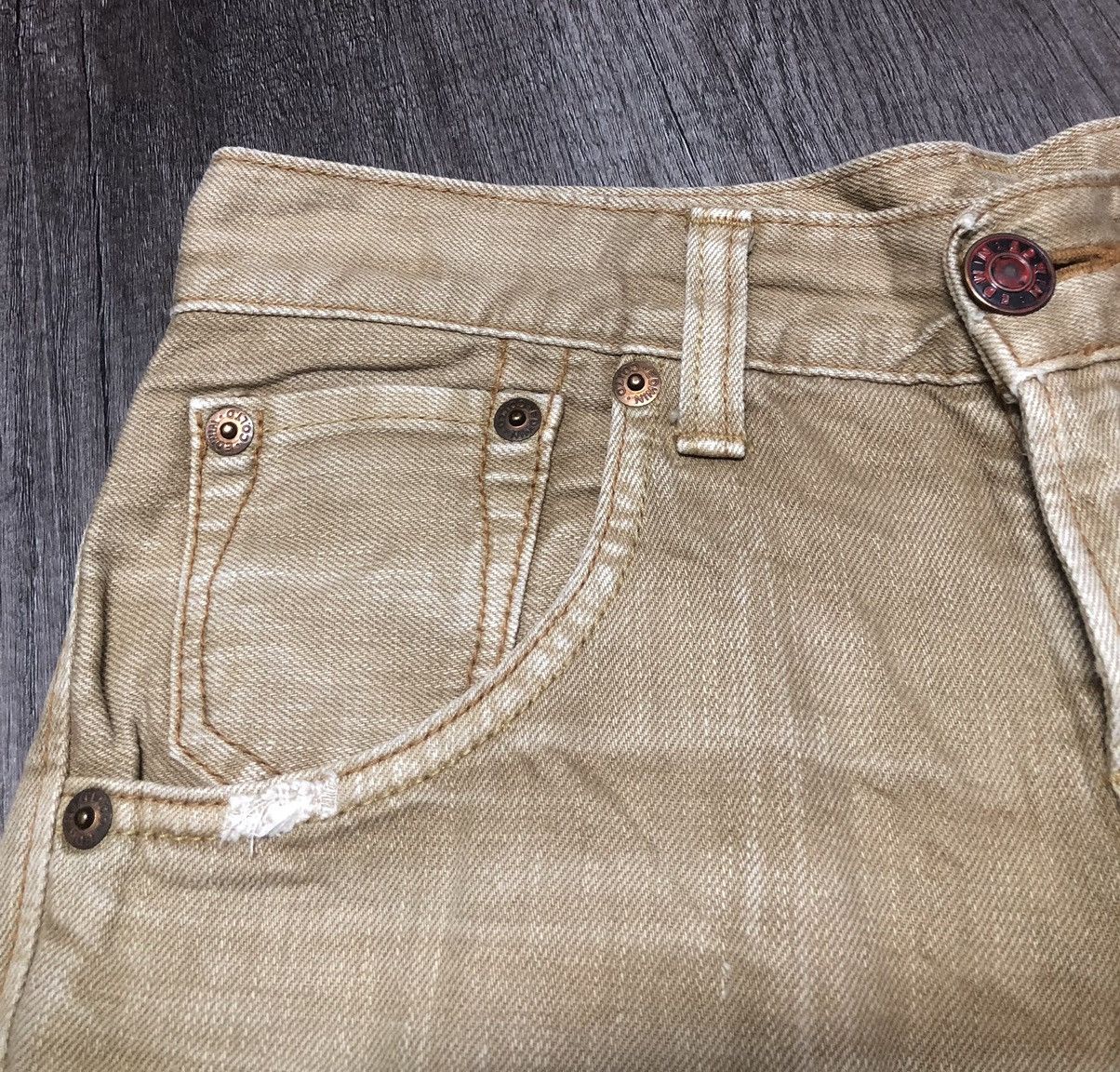 Edwin × Vintage Vintage Edwin 503 Blue Trip Flare Jeans Unisex Size US 30 / EU 46 - 11 Thumbnail