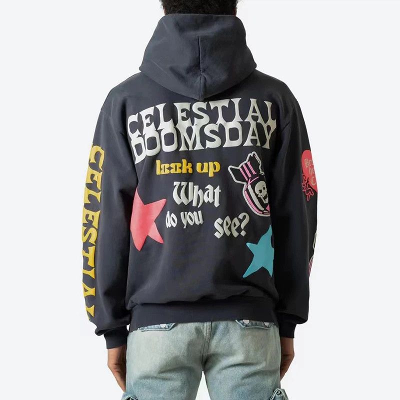 Japanese Brand Graffiti Stars Letter Foam Baggy Fleece Hoodies Size US XXL / EU 58 / 5 - 4 Thumbnail