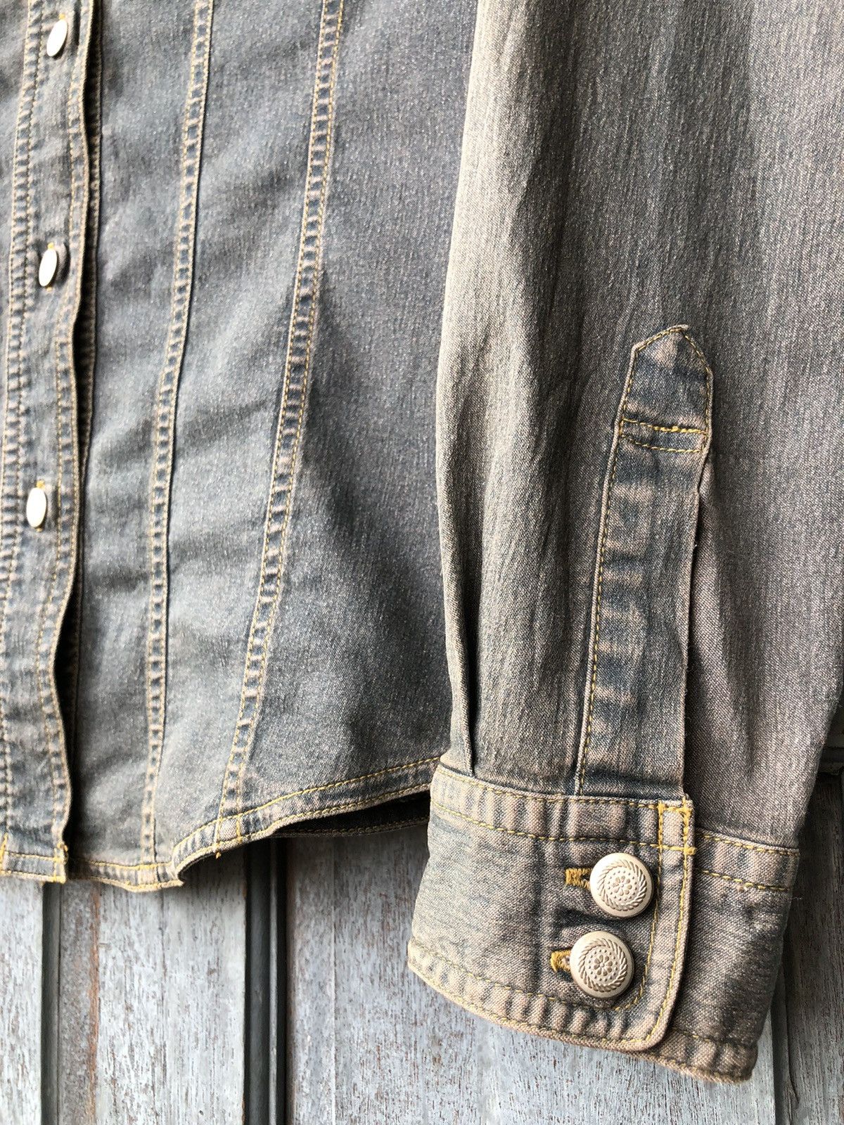 Vintage Flash Stretch Button Faded Distressed Japanese Babes Style Size M / US 6-8 / IT 42-44 - 7 Thumbnail