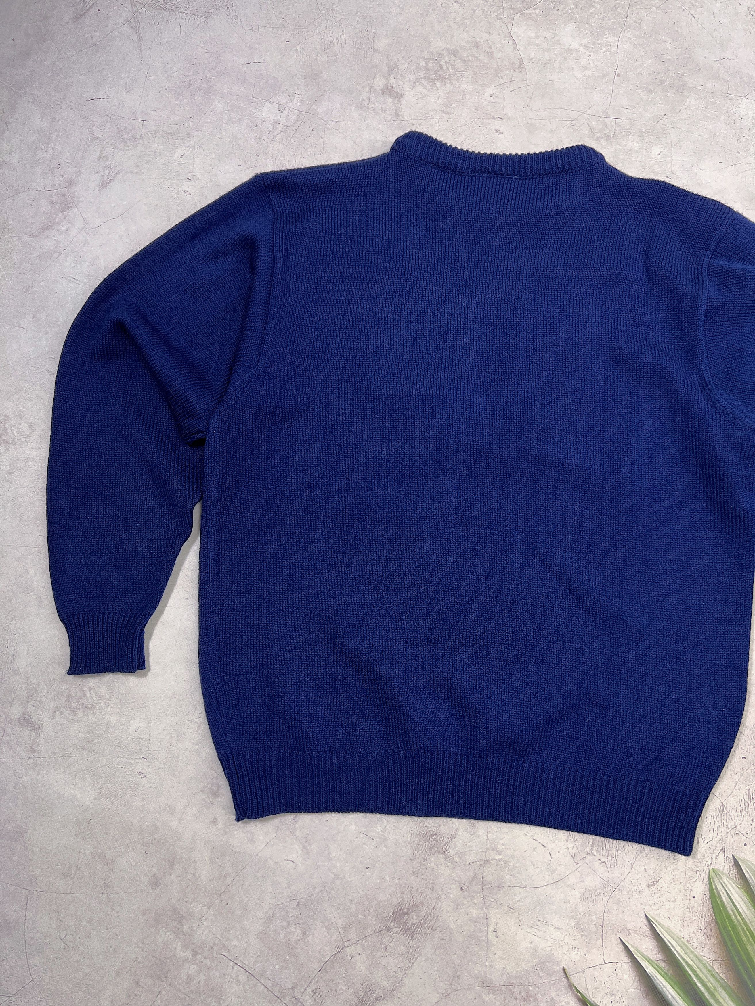 Hugo Boss × Vintage Vintage Hugo Boss Knit Sweater Embroidered Big Logo Size US M / EU 48-50 / 2 - 14 Thumbnail
