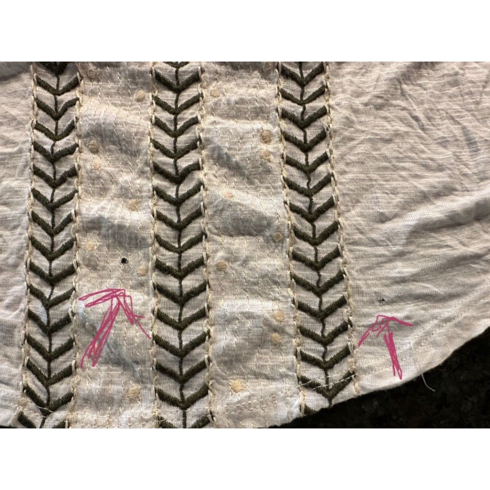 American Eagle Outfitters VINTAGE American Eagle Women's Blouse S Ivory Boho Embroidered Cotton Casual Long Sleeve Size S / US 4 / IT 40 - 6 Thumbnail