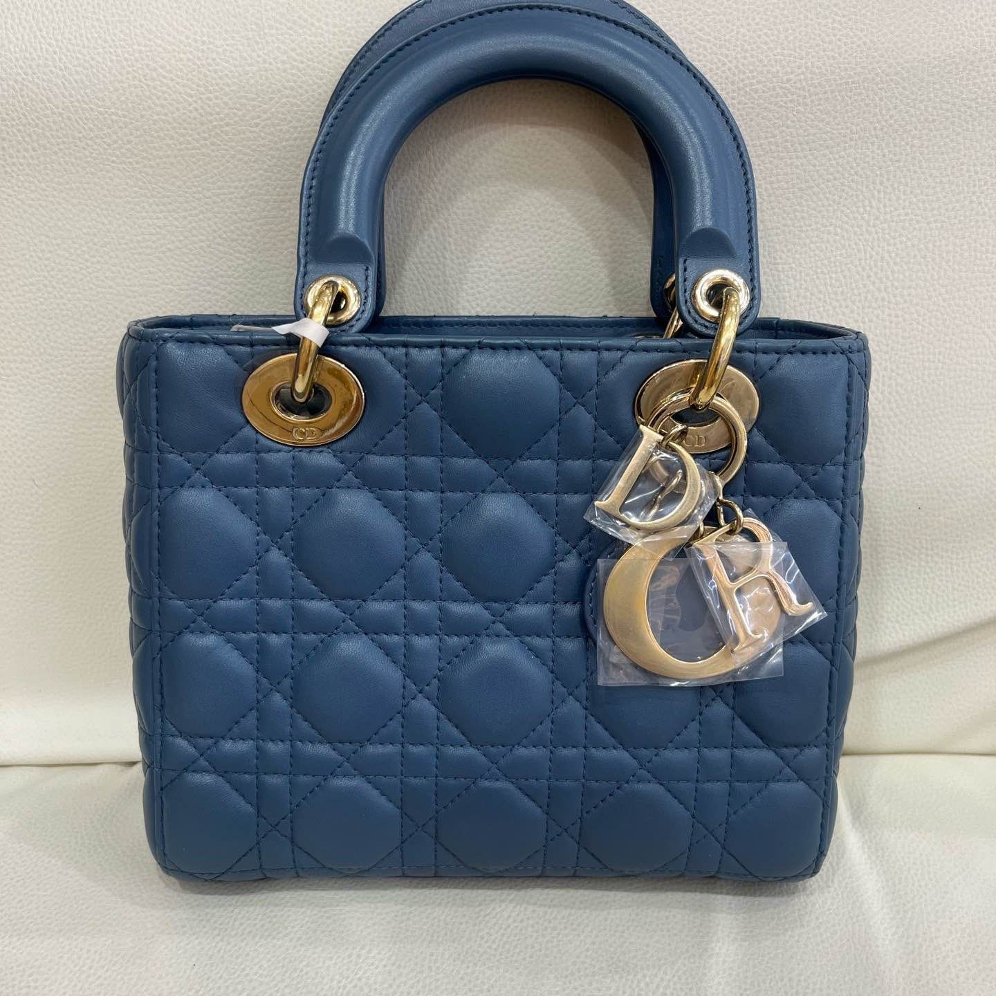 Dior Dior Lady Dior My ABCDior Blue Leather Handle Bag Size ONE SIZE - 1 Thumbnail