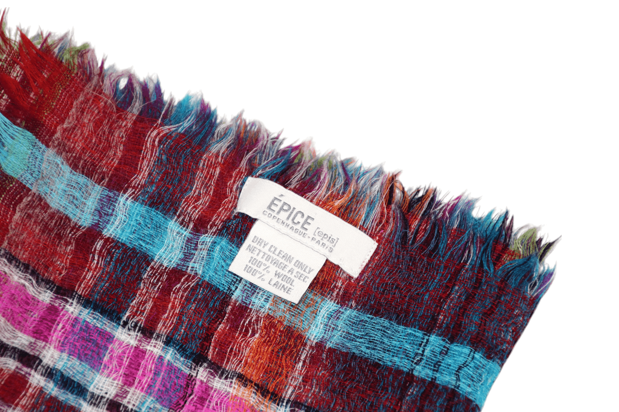 Designer × Vintage VTG Epice Copenhague - Paris Plaid Woven Scarf 70x70cm Size ONE SIZE - 2 Thumbnail