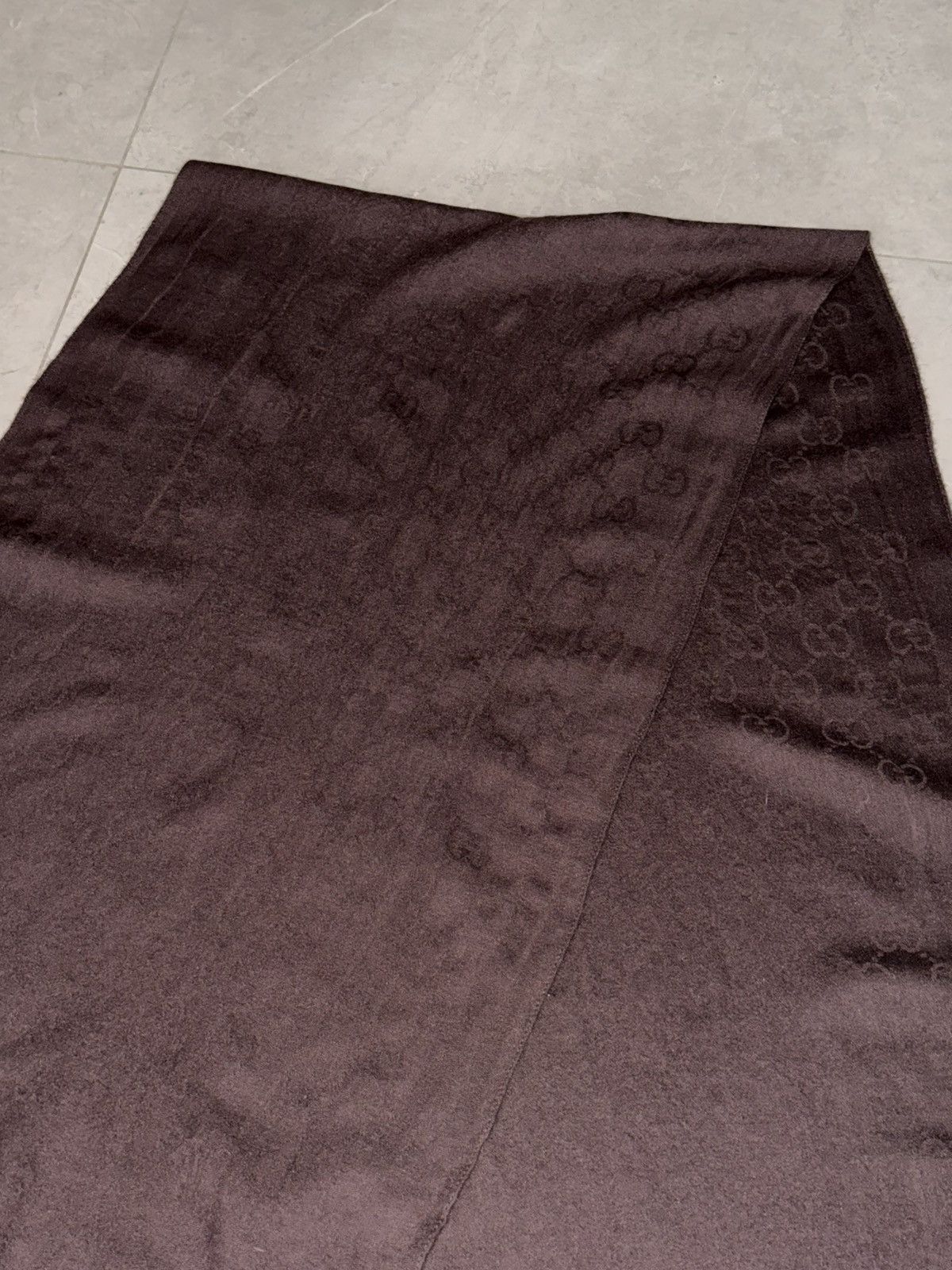 Gucci GUCCI Tom Ford FW2002 GG Monogram Wool Scarf Demna Nettspend Size ONE SIZE - 6 Thumbnail