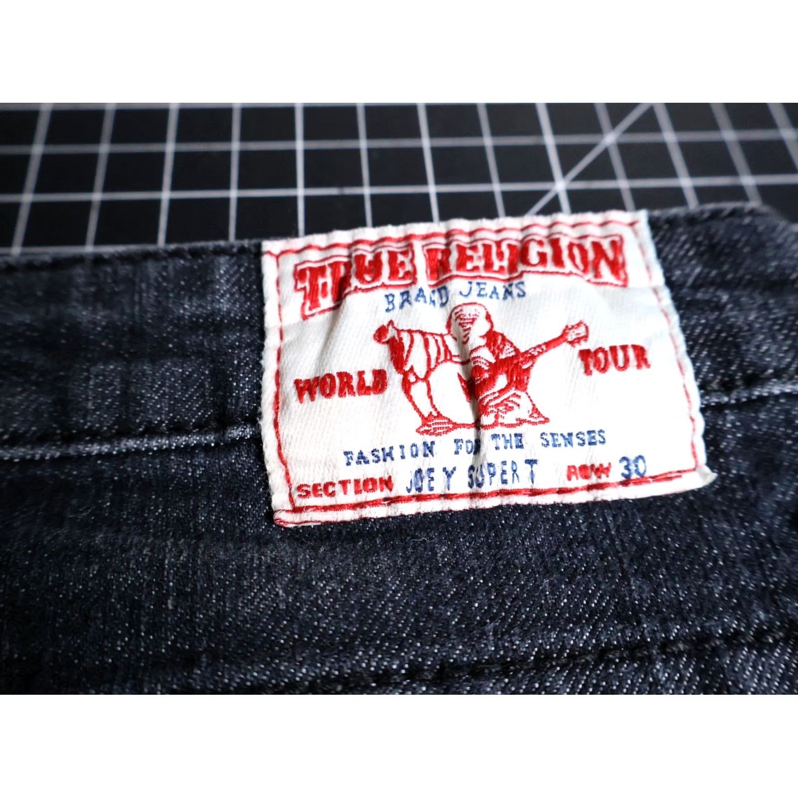 True Religion VINTAGE True Religion Joey Super T Jeans Women 30 Black Denim 5-Pocket Design Flap Pocket 32x32 Inseam 32 Size 30" / US 8 / IT 44 - 3 Thumbnail