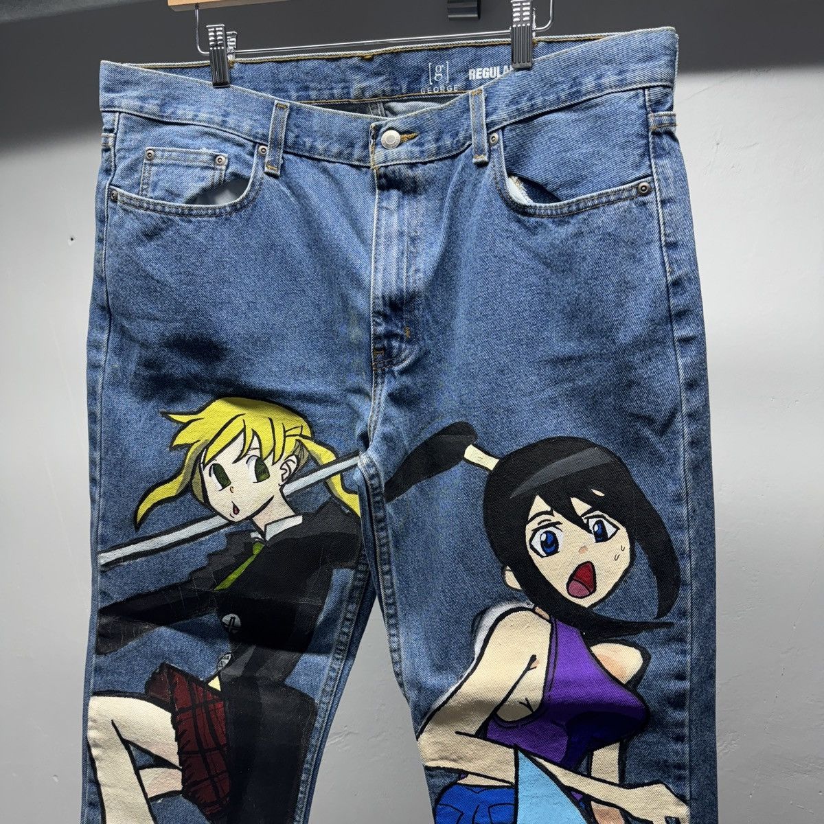 Anime Soul Eater Anime Painted Jeans Size US 38 / EU 54 - 3 Thumbnail