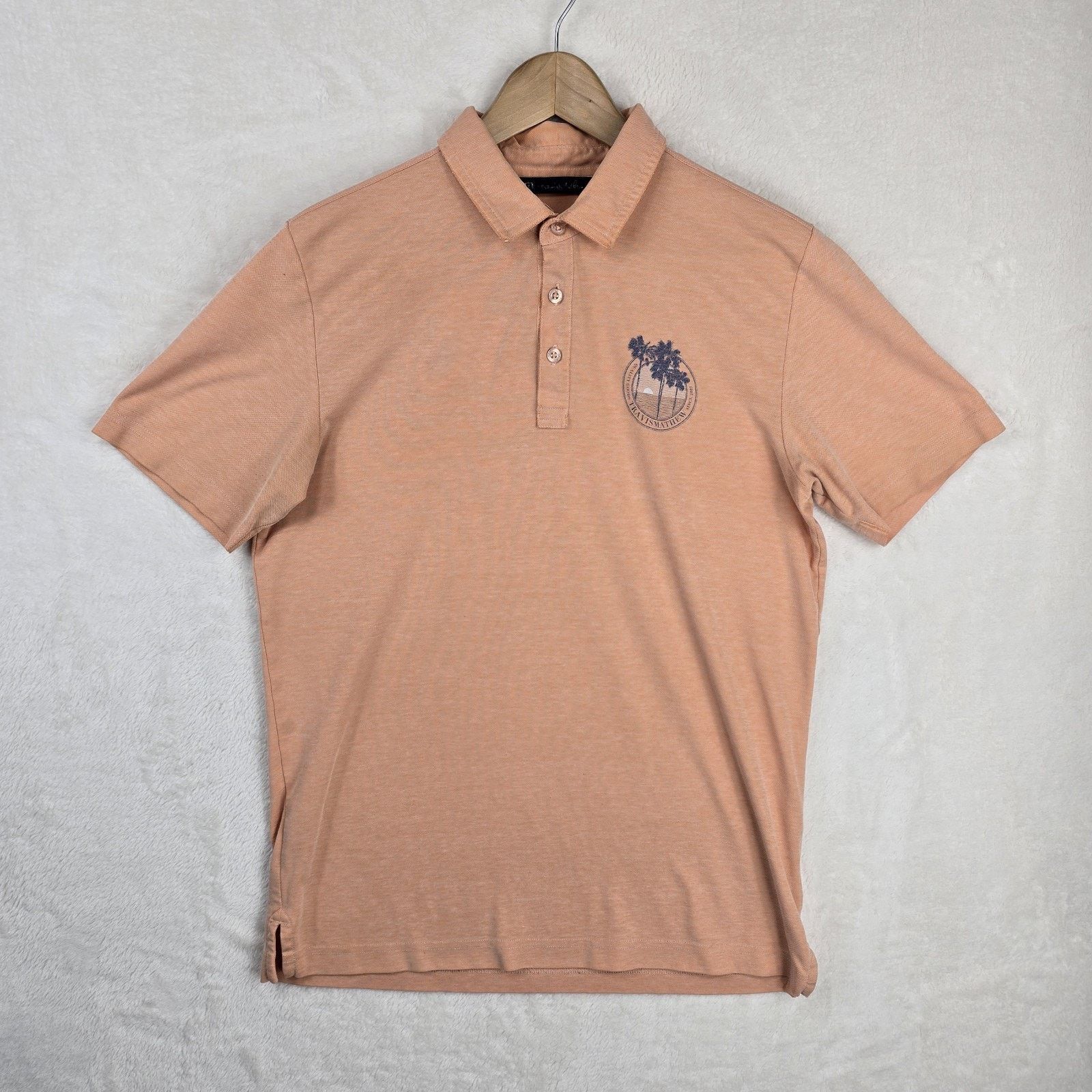 TravisMathew Travis Mathew Performance Golf Polo Shirt Mens M Orange Size US M / EU 48-50 / 2 - 2 Thumbnail