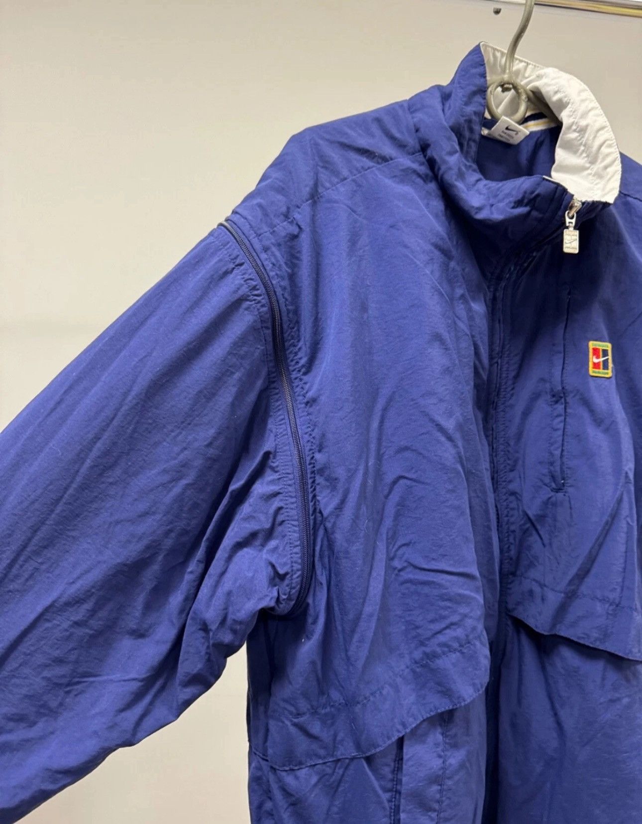 Nike × Vintage Vintage Nike Court Nylon Track Jacket 2 in 1 Windbreaker 90S Size US L / EU 52-54 / 3 - 9 Thumbnail