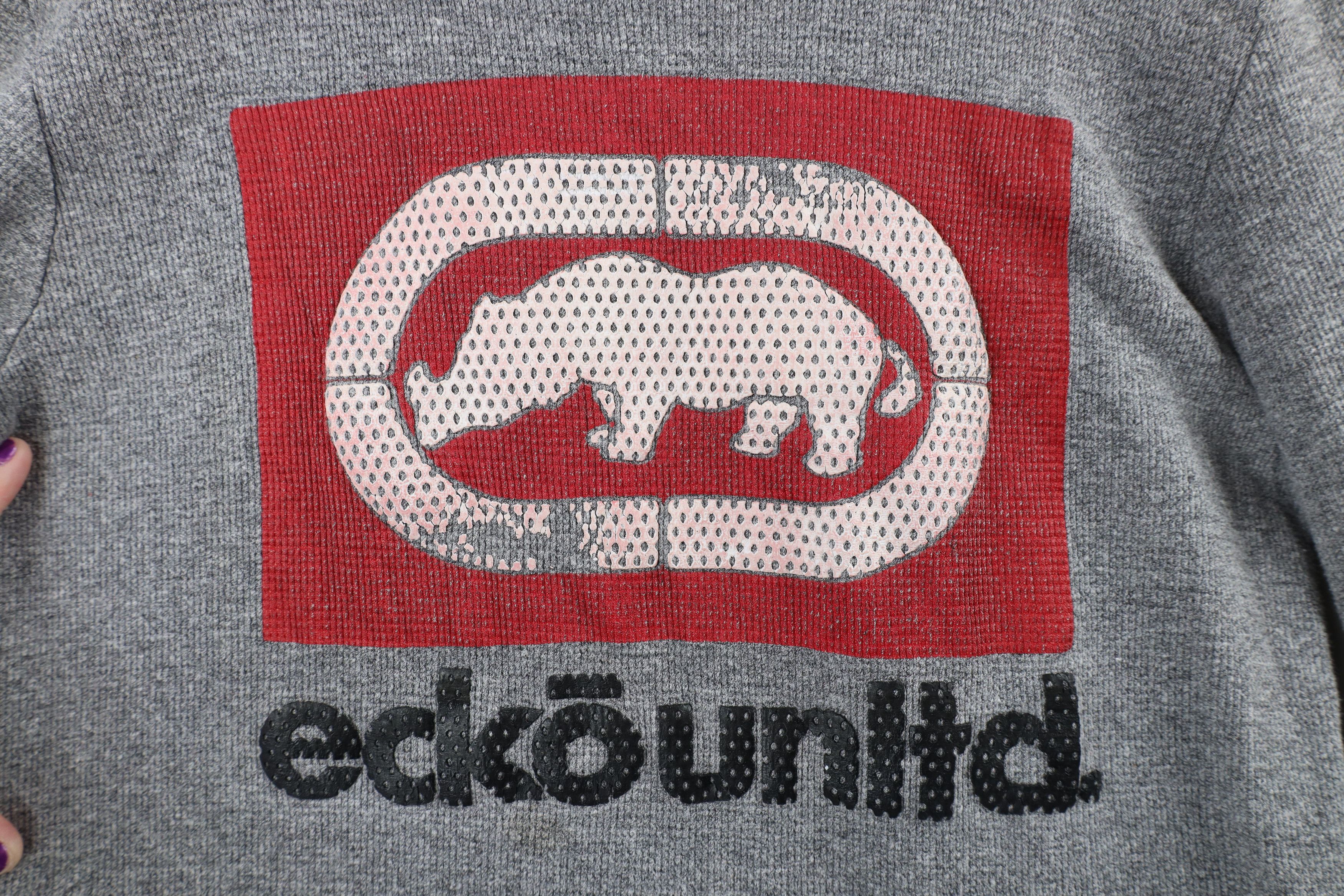 Ecko Unltd. × Vintage Vintage Ecko Thermal Waffle Knit Long Sleeve T-Shirt Gray Size US S / EU 44-46 / 1 - 4 Thumbnail