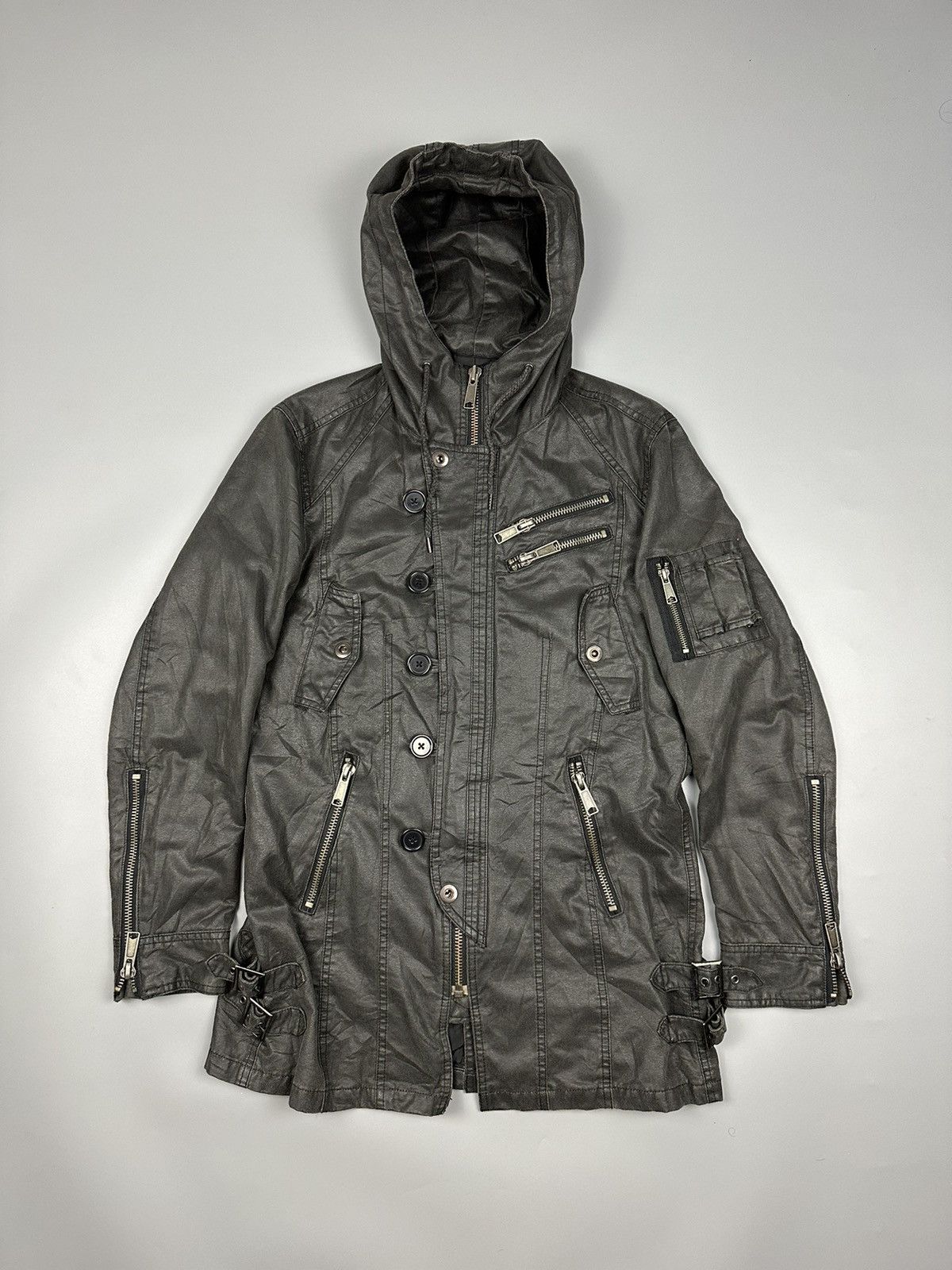 Seditionaries × semanticdesign Seditionaries Semantic Design Black Waxed Hooded Jacket Size US M / EU 48-50 / 2 - 1 Thumbnail