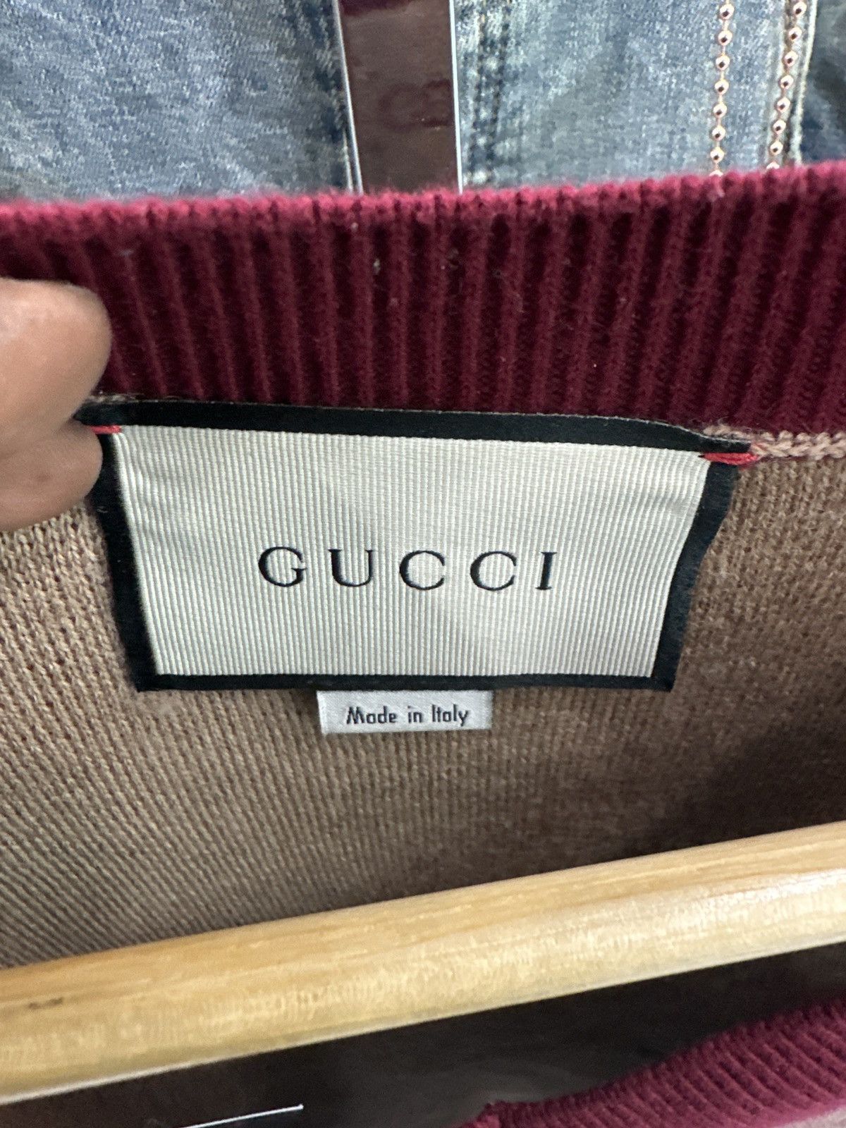 Gucci Gucci Logo V-Neck Wool Knit Sweater Size US XS / EU 42 / 0 - 2 Thumbnail