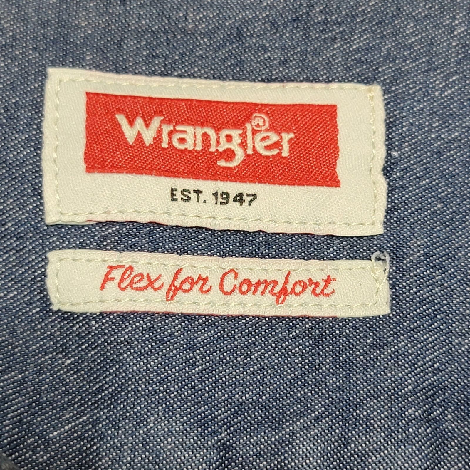 Wrangler Wrangler Blue Denim LS Full Button Shirt - Size 2XL Size US XXL / EU 58 / 5 - 4 Thumbnail