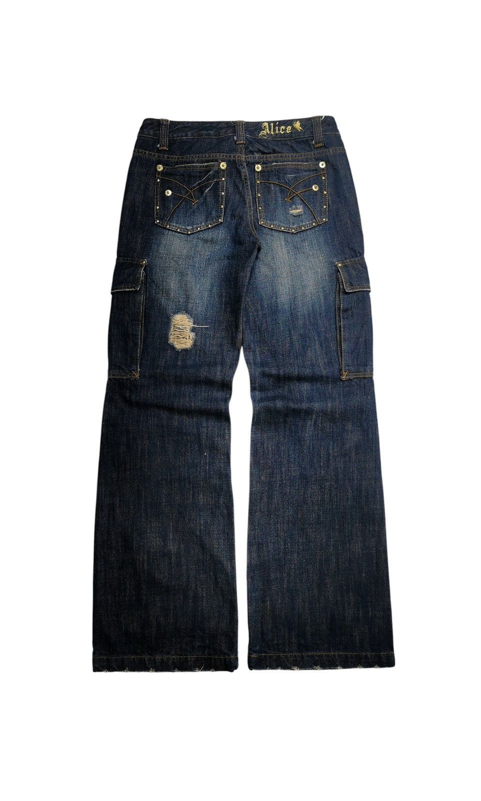 Hysteric Glamour Size 29x31.5 Miss Alice Cargo Bondage Studded Pocket Jeans Size 29" - 3 Thumbnail