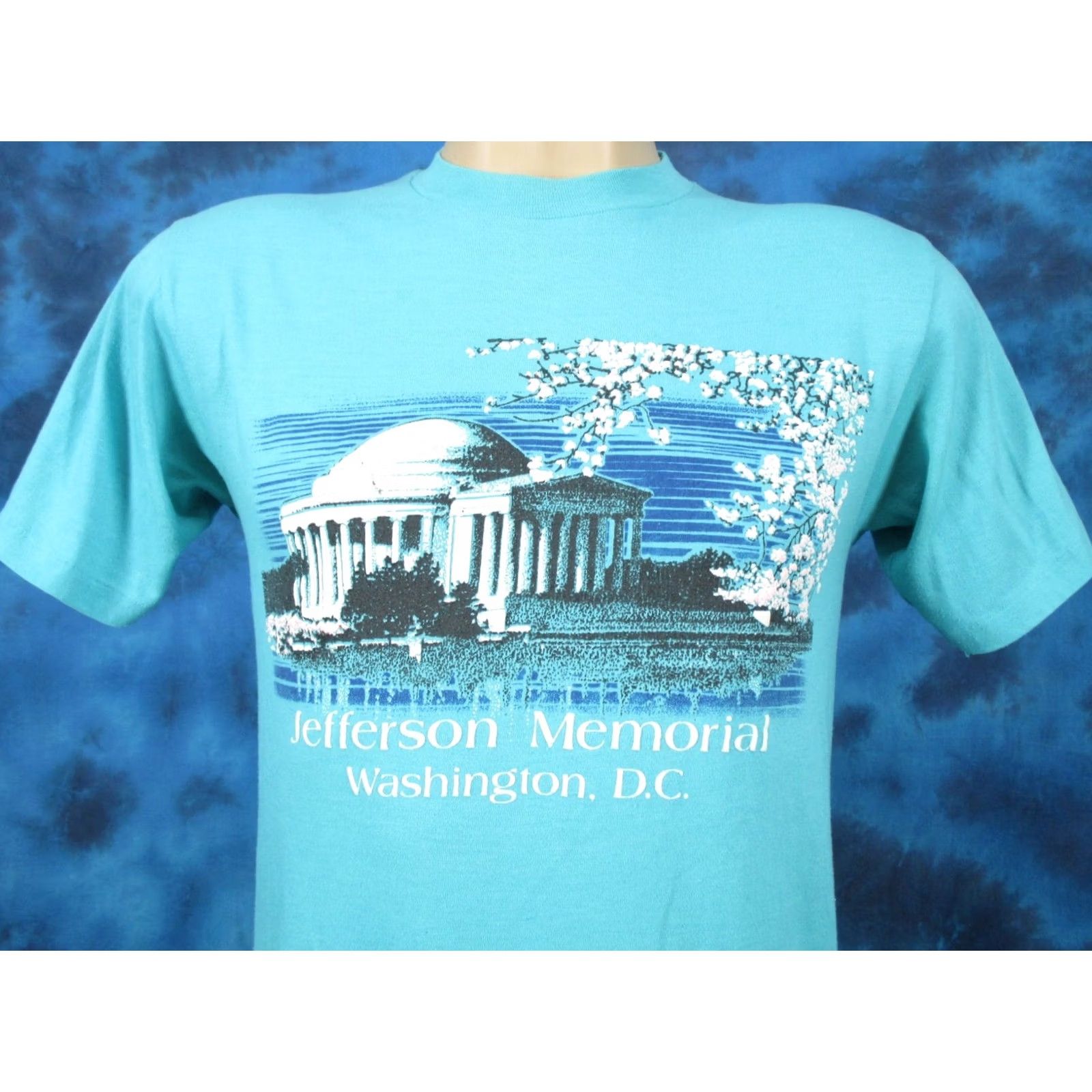 Hanes VINTAGE 80s JEFFERSON MEMORIAL WASHINGTON D.C. T-Shirt XS/SMALL Mens Size US XS / EU 42 / 0 - 3 Thumbnail