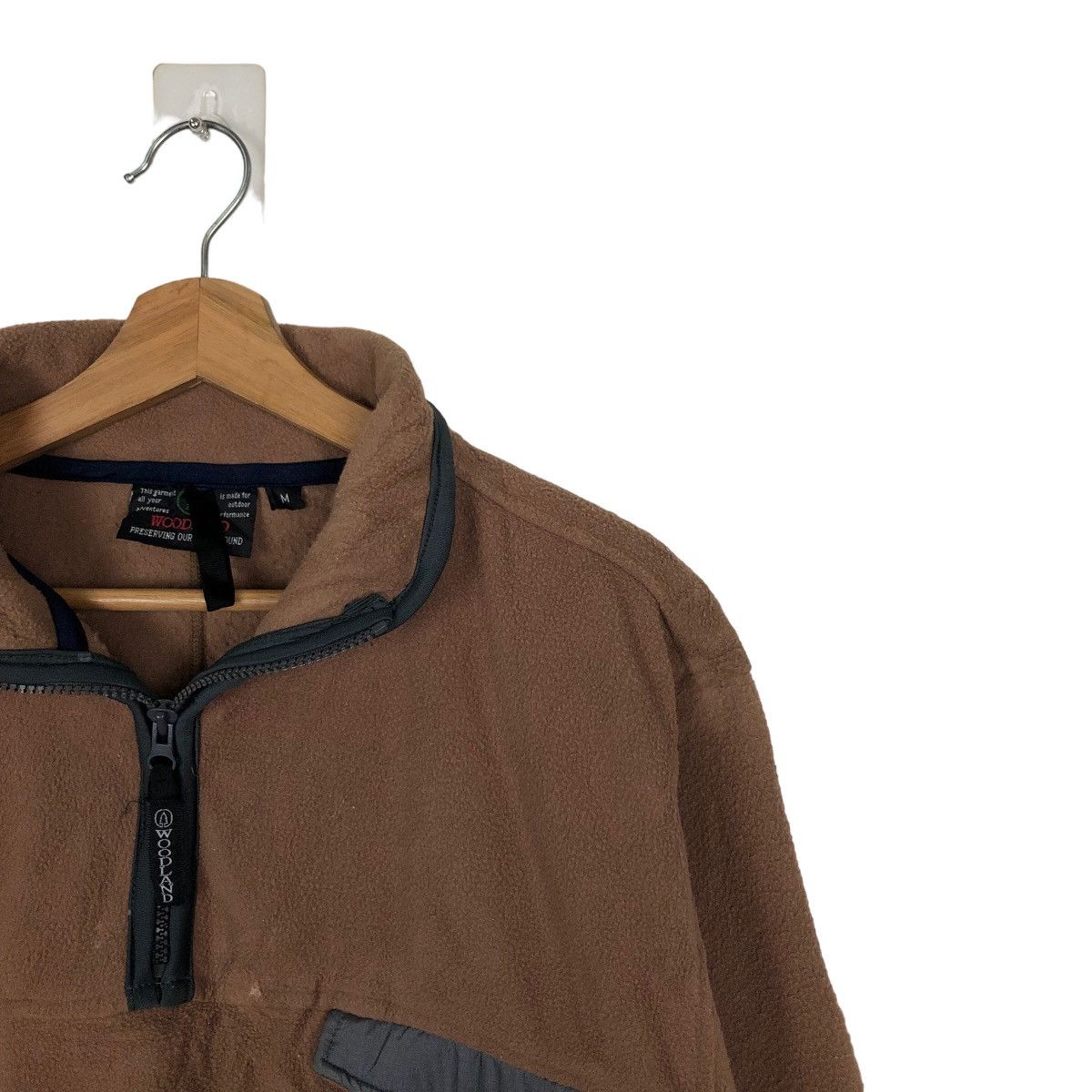 Japanese Brand VINTAGE FLEECE JACKET WOODAND USA MADE Size US M / EU 48-50 / 2 - 5 Thumbnail